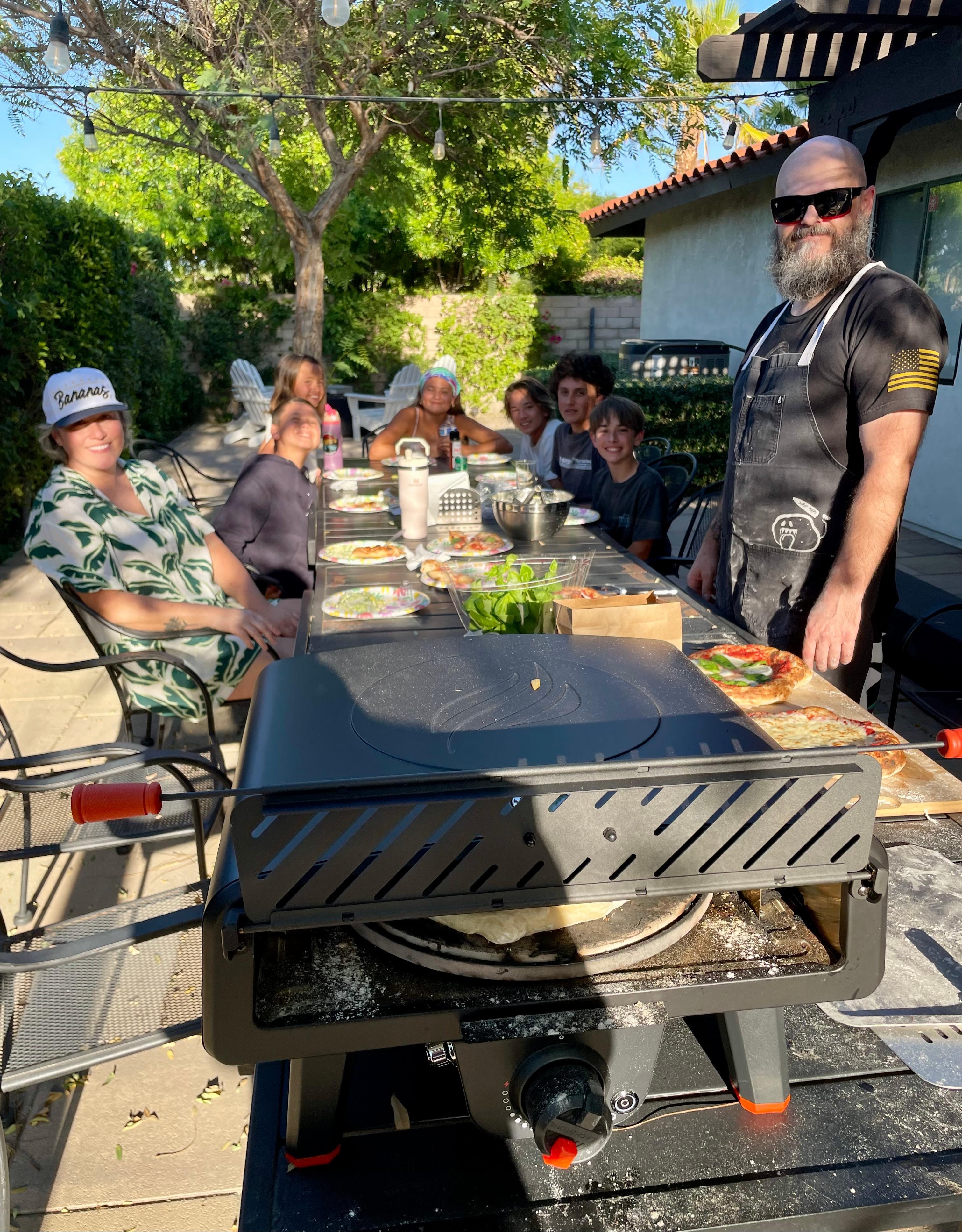 Pizza night (we brought our own oven)