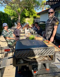 Pizza night (we brought our own oven)