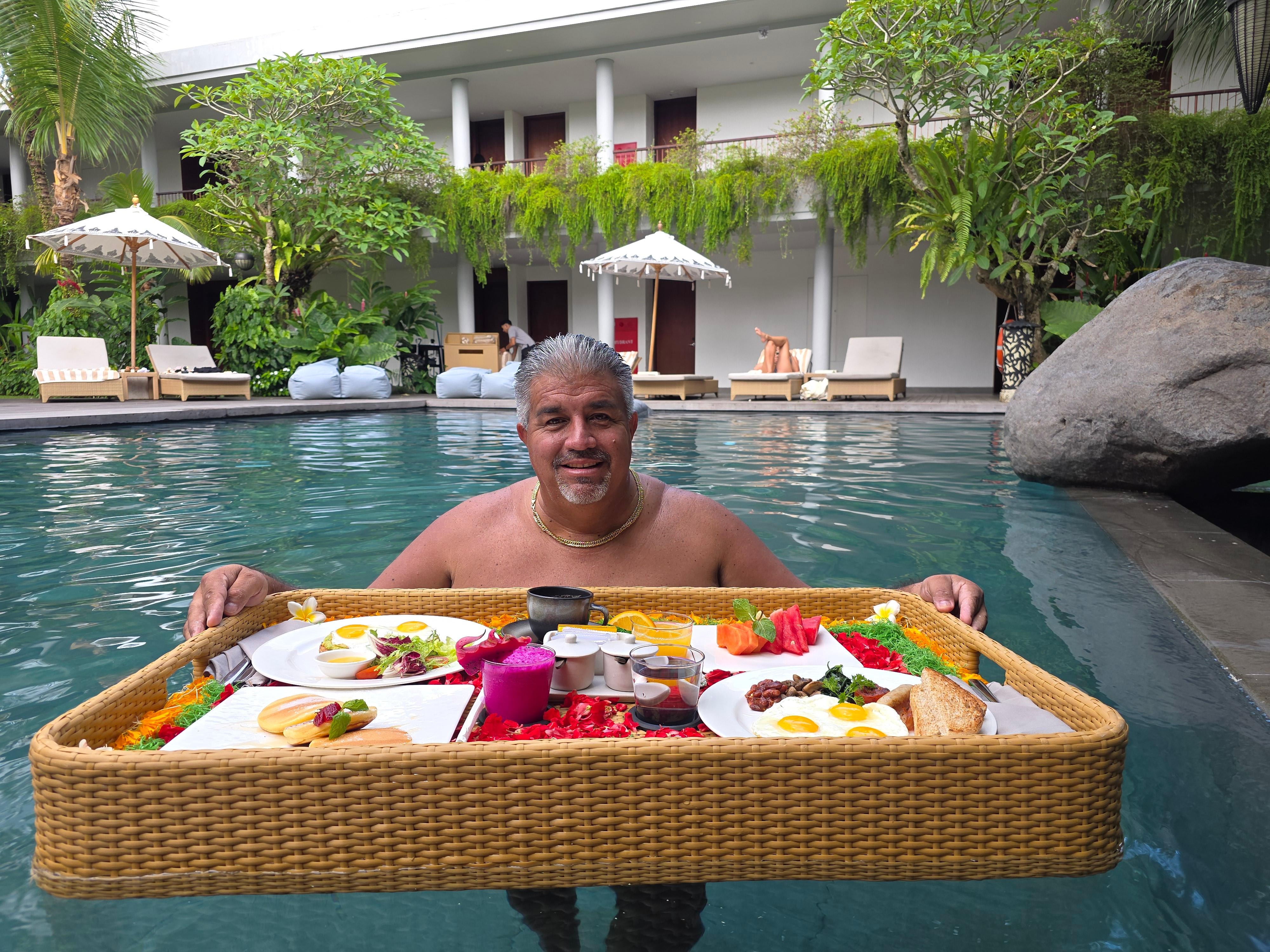 Floating Breakfast in the pool
