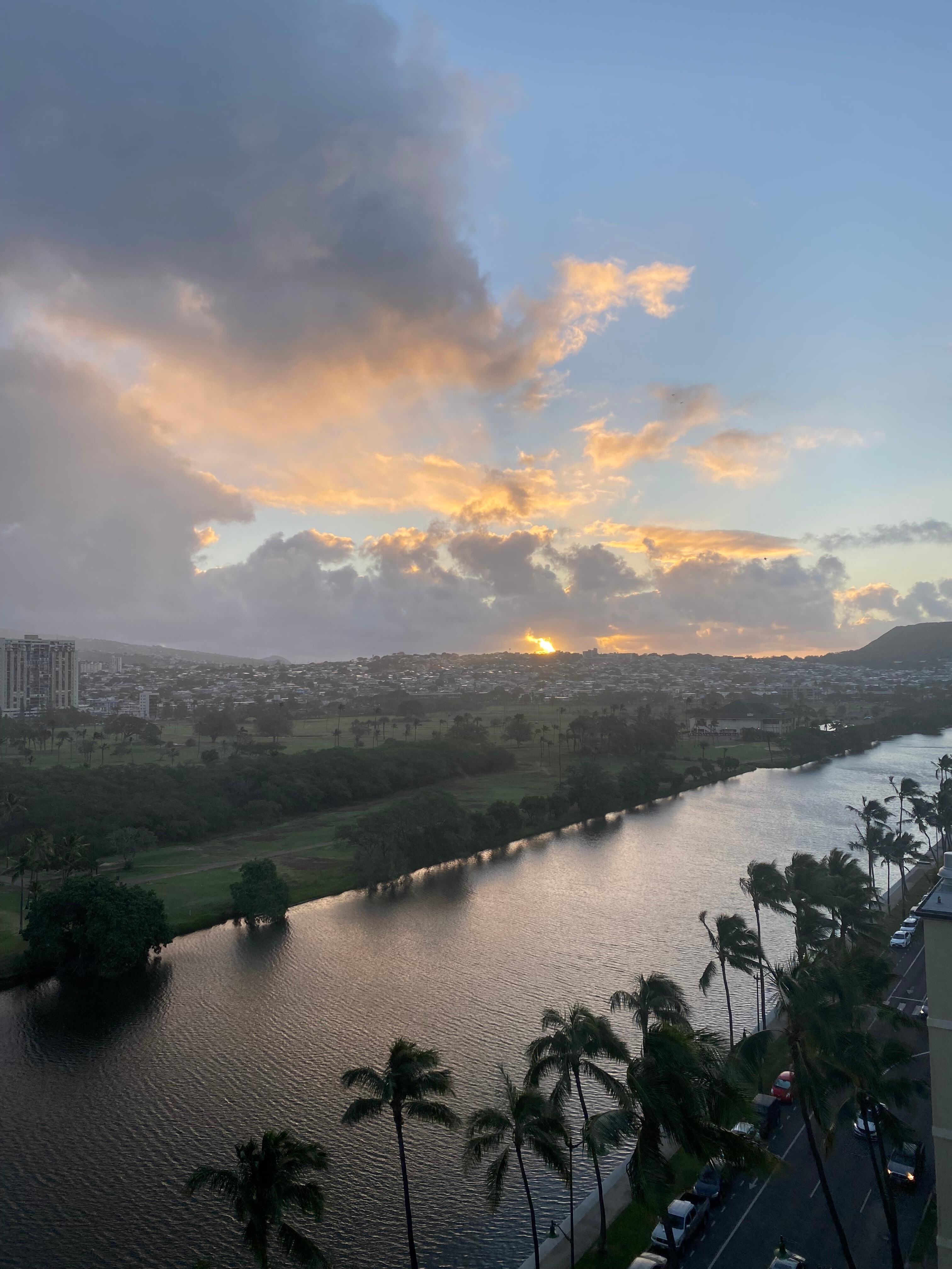 Sunrise from the balcony