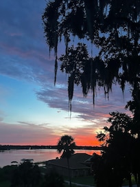 Beautiful sunset from the master suite deck.