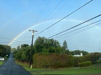 Rainbow over Captainâs Quarters Cottage