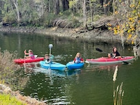Family kayaking