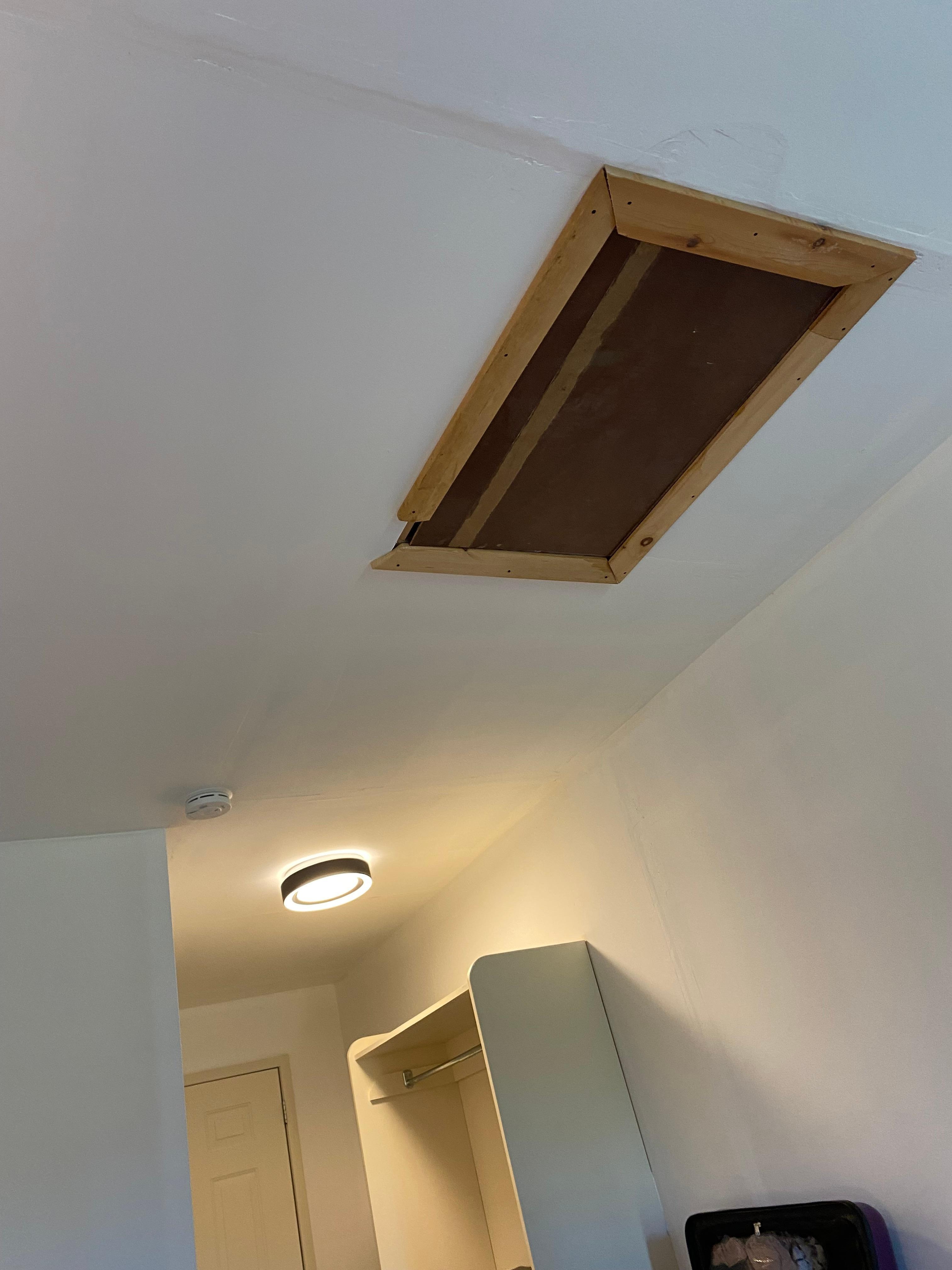 Patch job on ceiling.