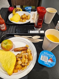 Fantastic breakfast and several options each morning.