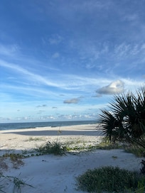 Beach views from the pool area