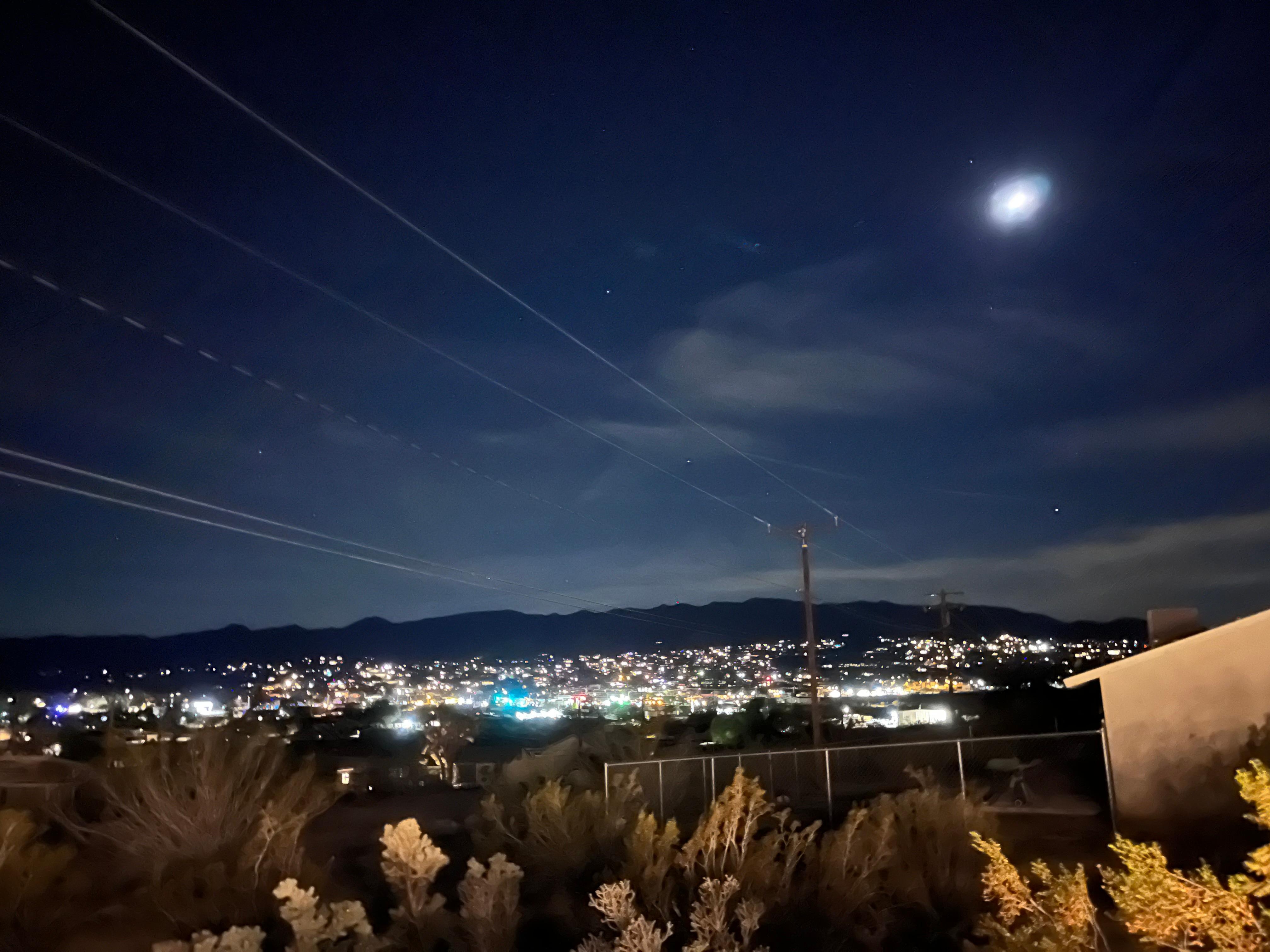 View from the backyard at night. Perfect for stargazing!