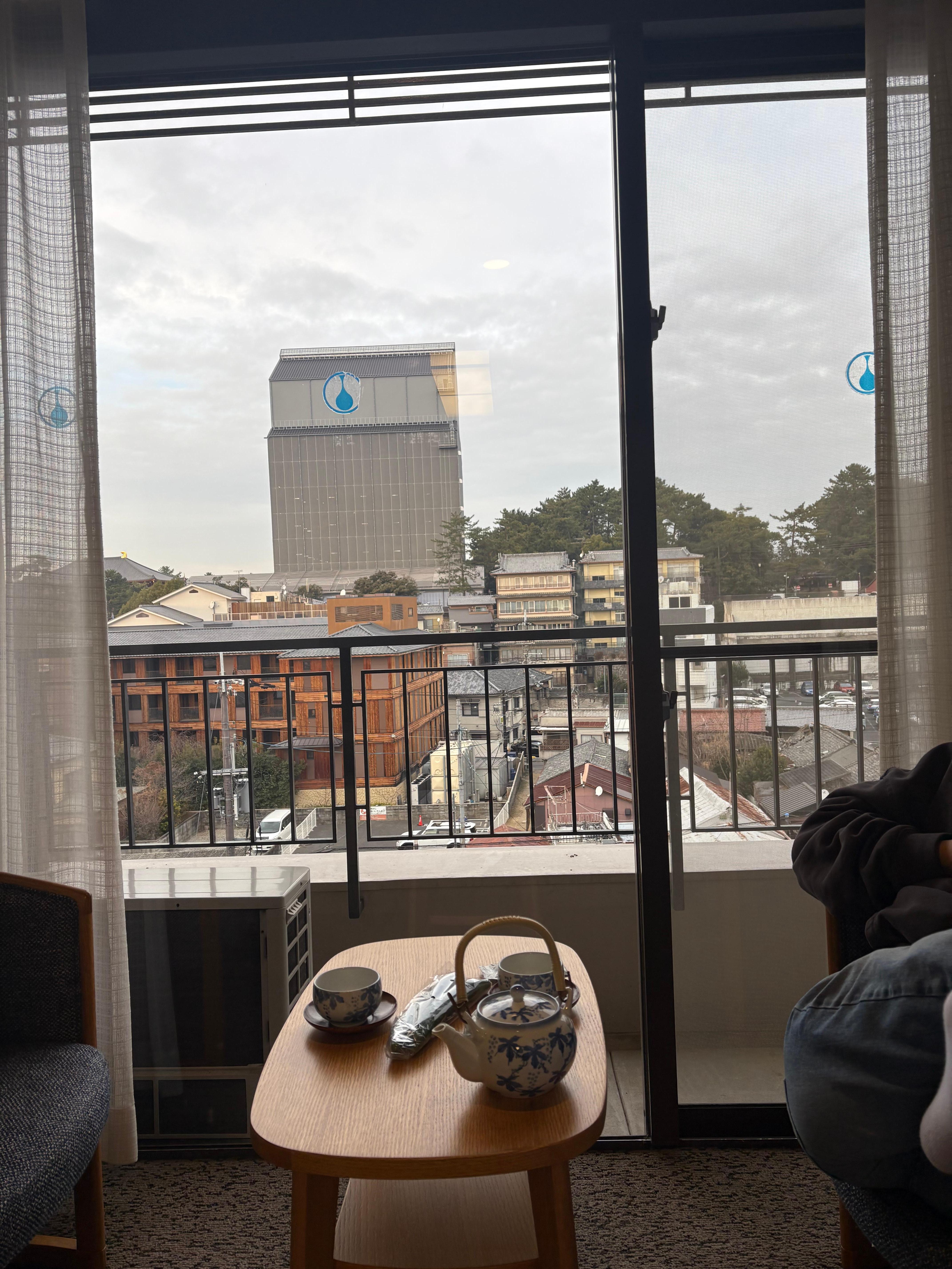 You have a view of five storied pagoda from the room. Though it is currently in restoration work and all covered up.