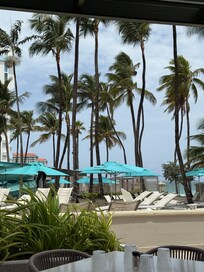 Are near the pool and breakfast bar, right by the beach