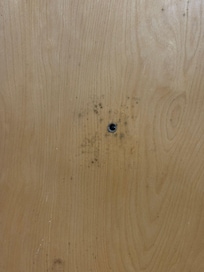 There are some mold on the door.