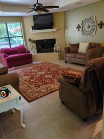 Huge, comfortable den