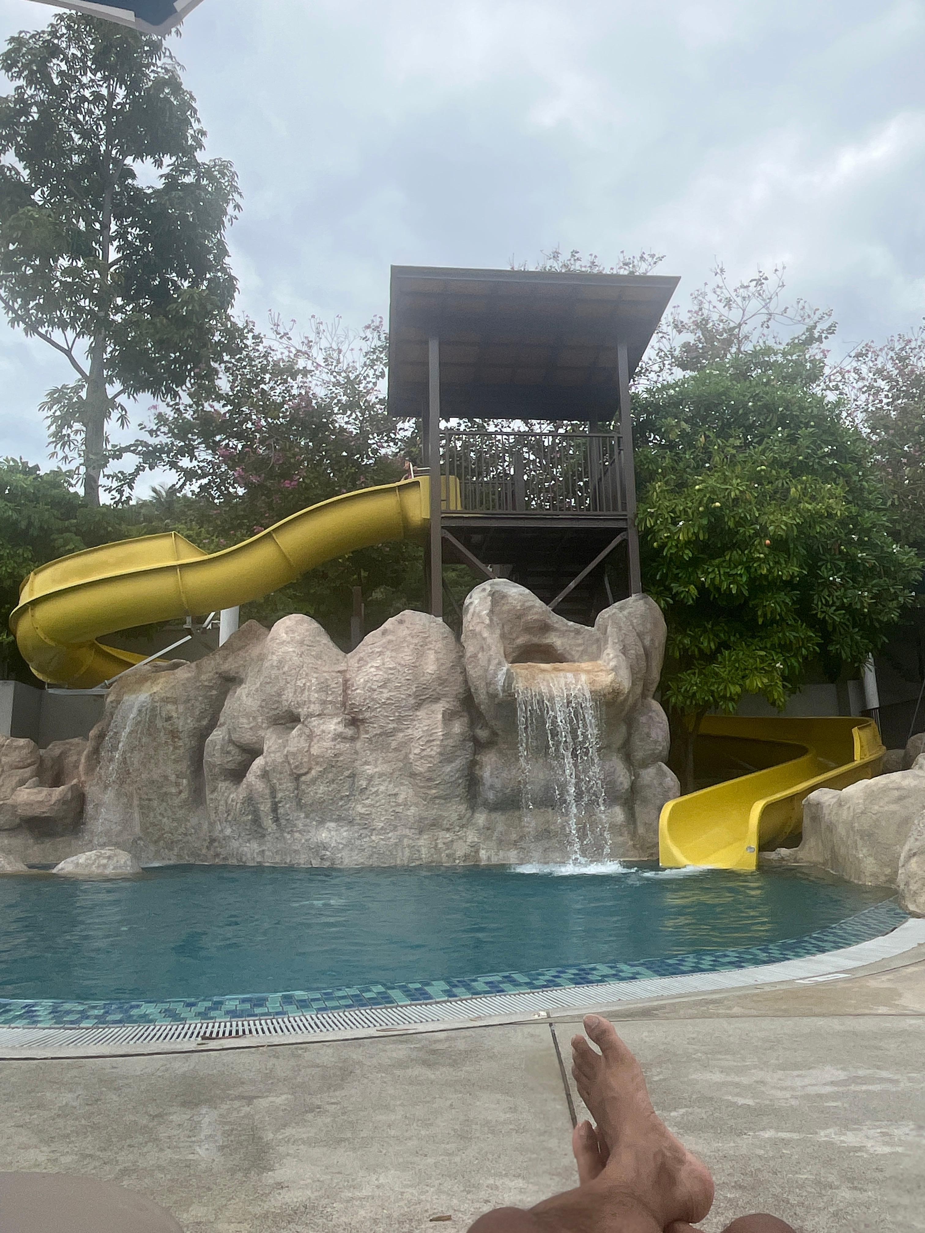 Pool slide. Kata beach was a 2-3 min walk from here. 