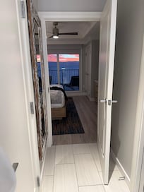 Excellent view of sunset from the harbor side villa