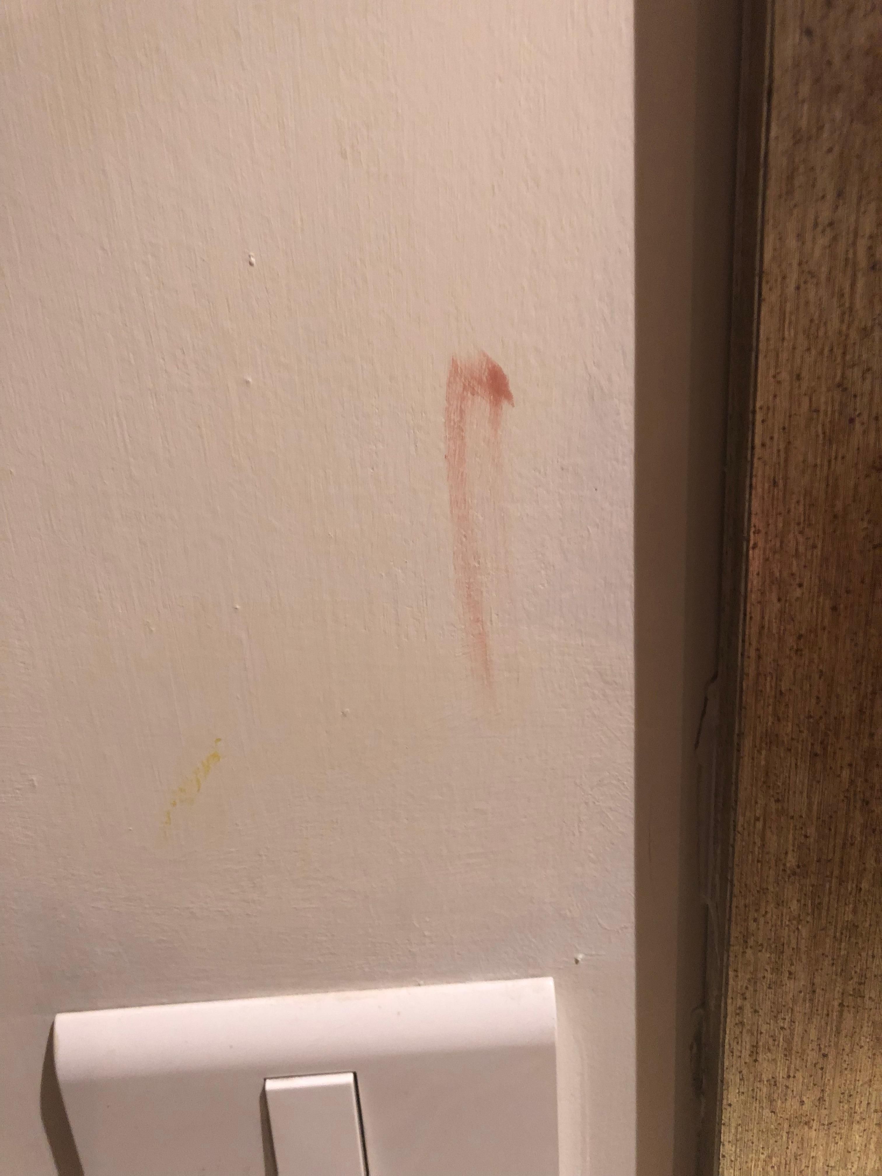 Dirt on wall