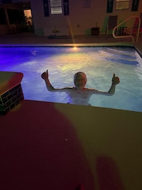In the pool.
