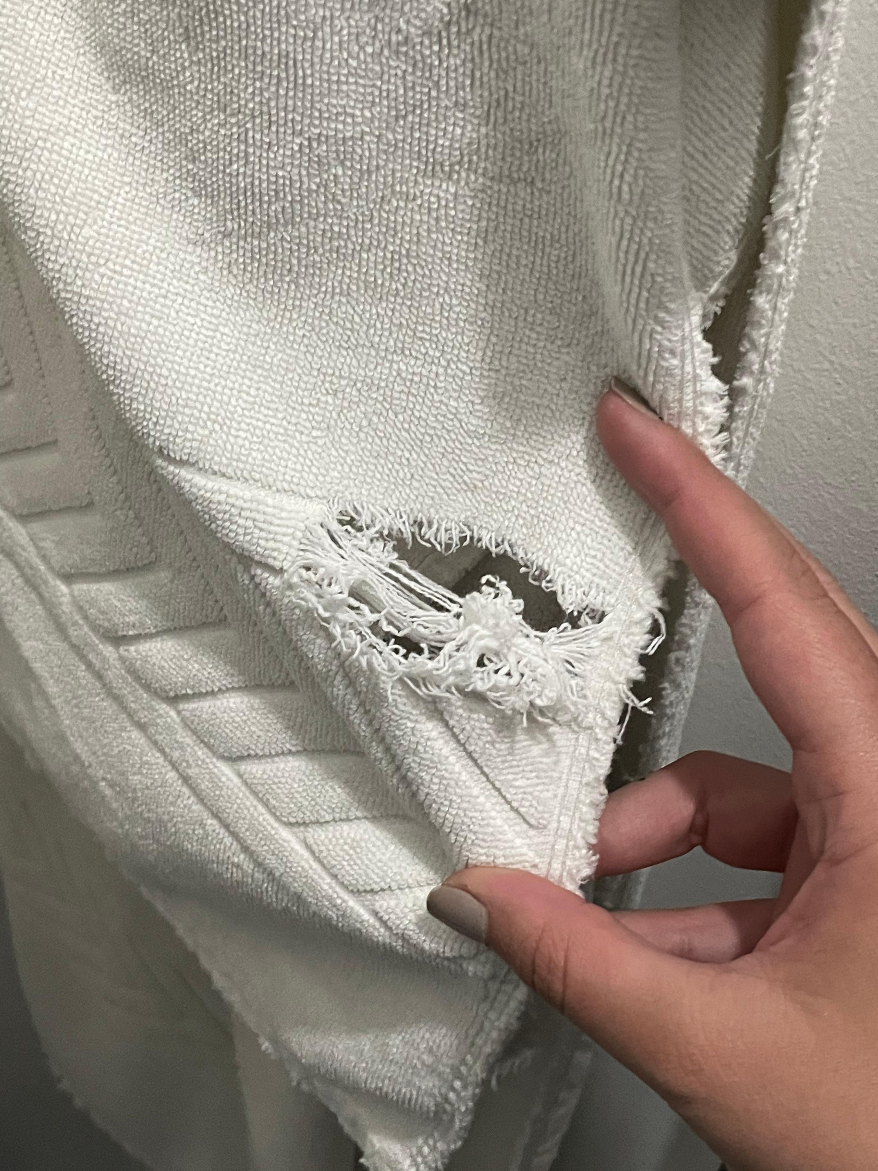 Holes in towels