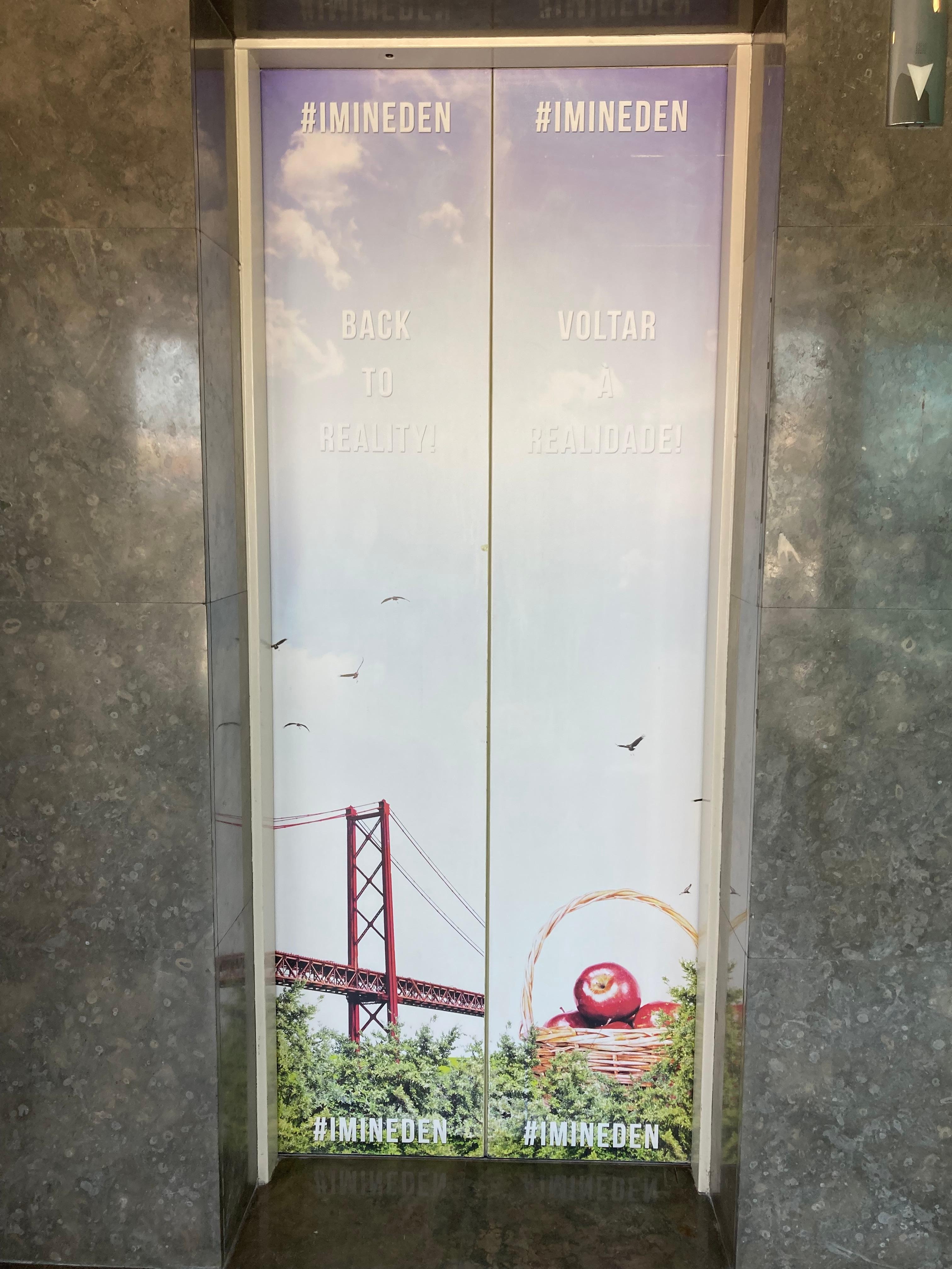 Elevator door message.😁