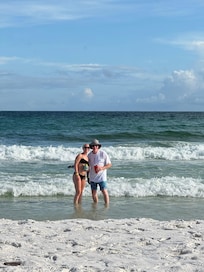 My husband and daughters bond before upcoming wedding.