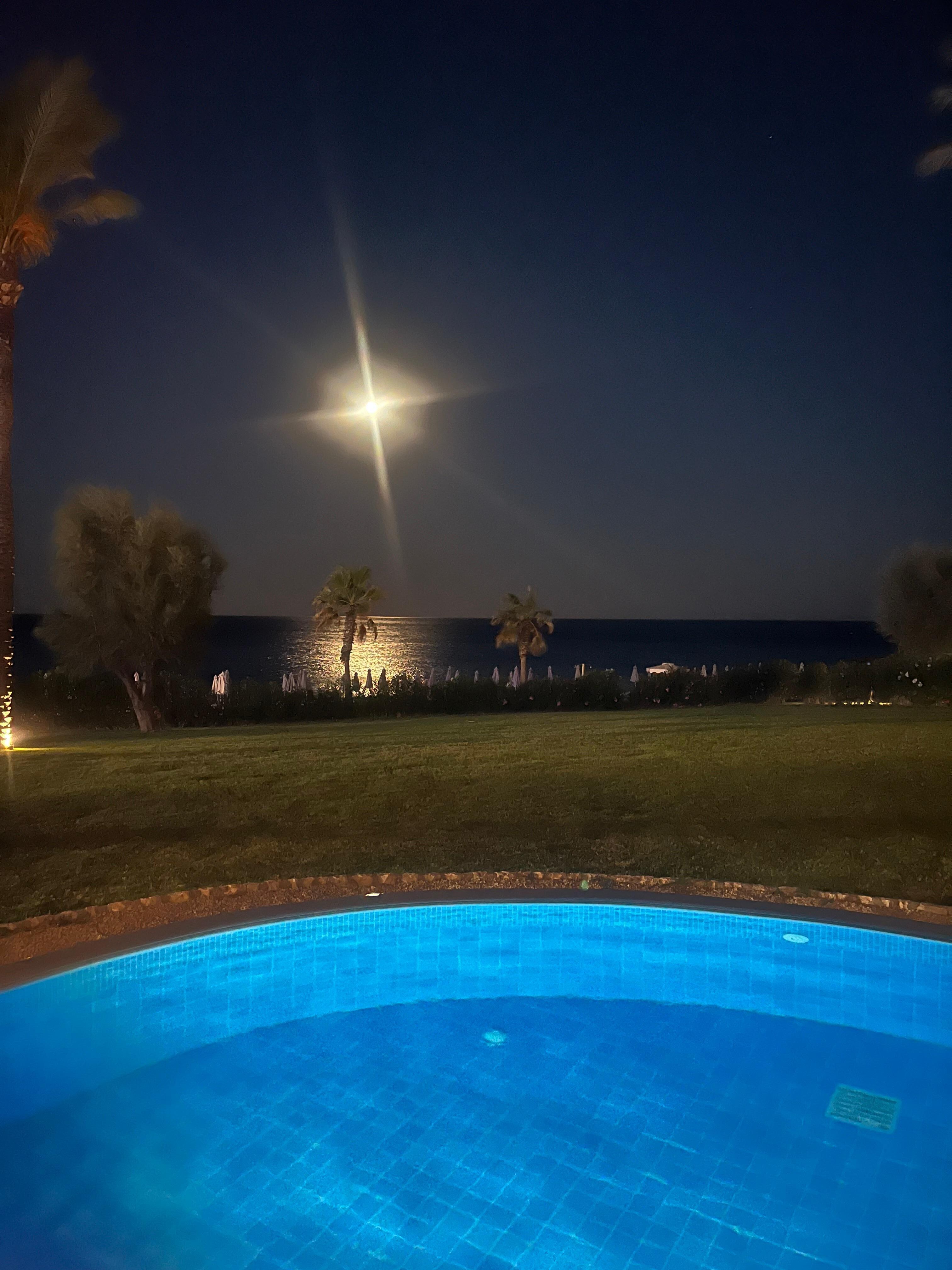 View from patio in the evening