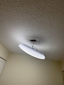 Ceiling light fell while cooking