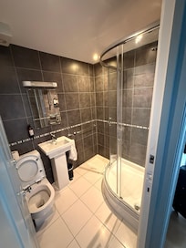 Nice sized bathroom, and nicely finished, although sink was a bit small.