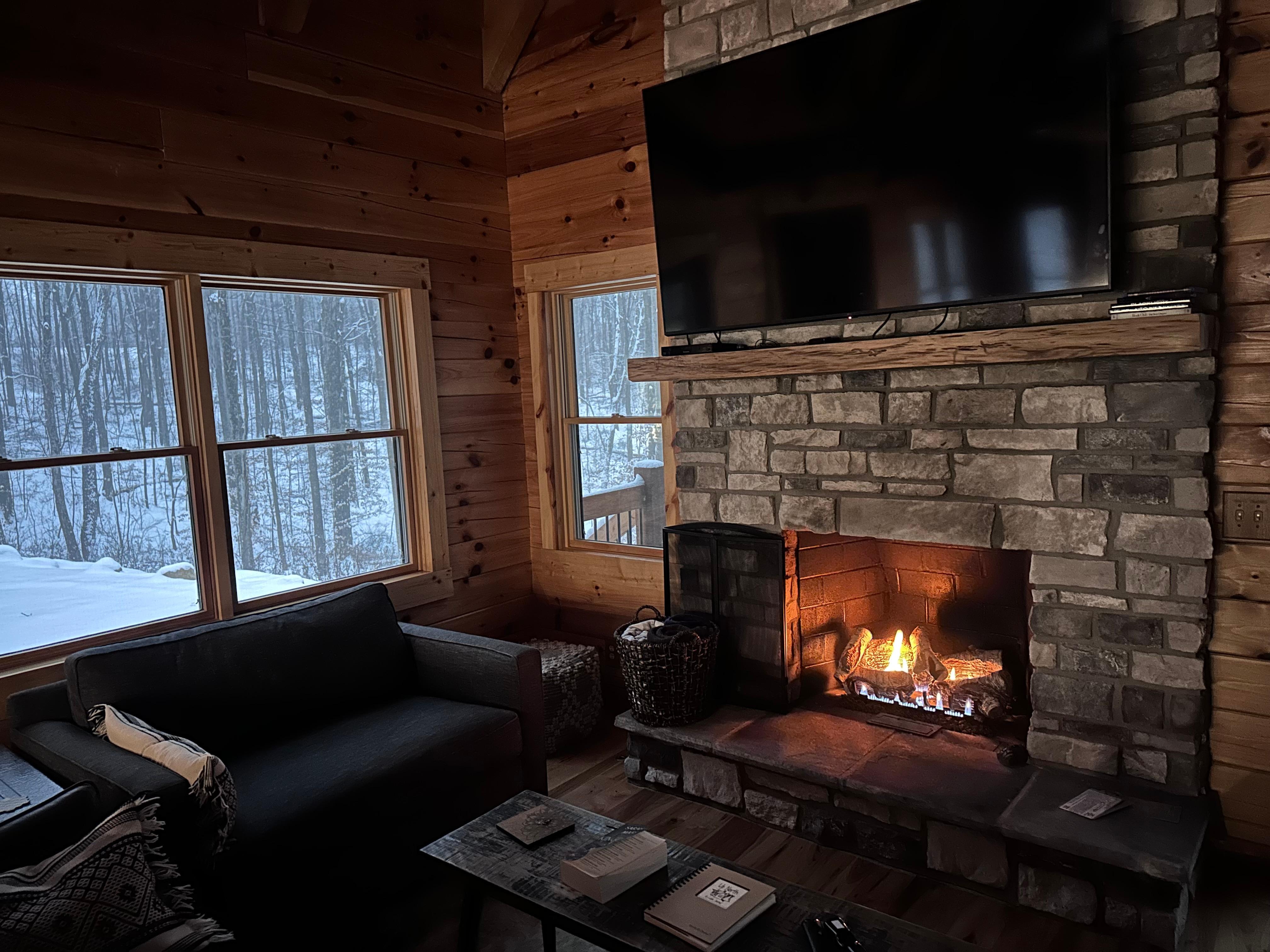 My favorite place, the fireplace