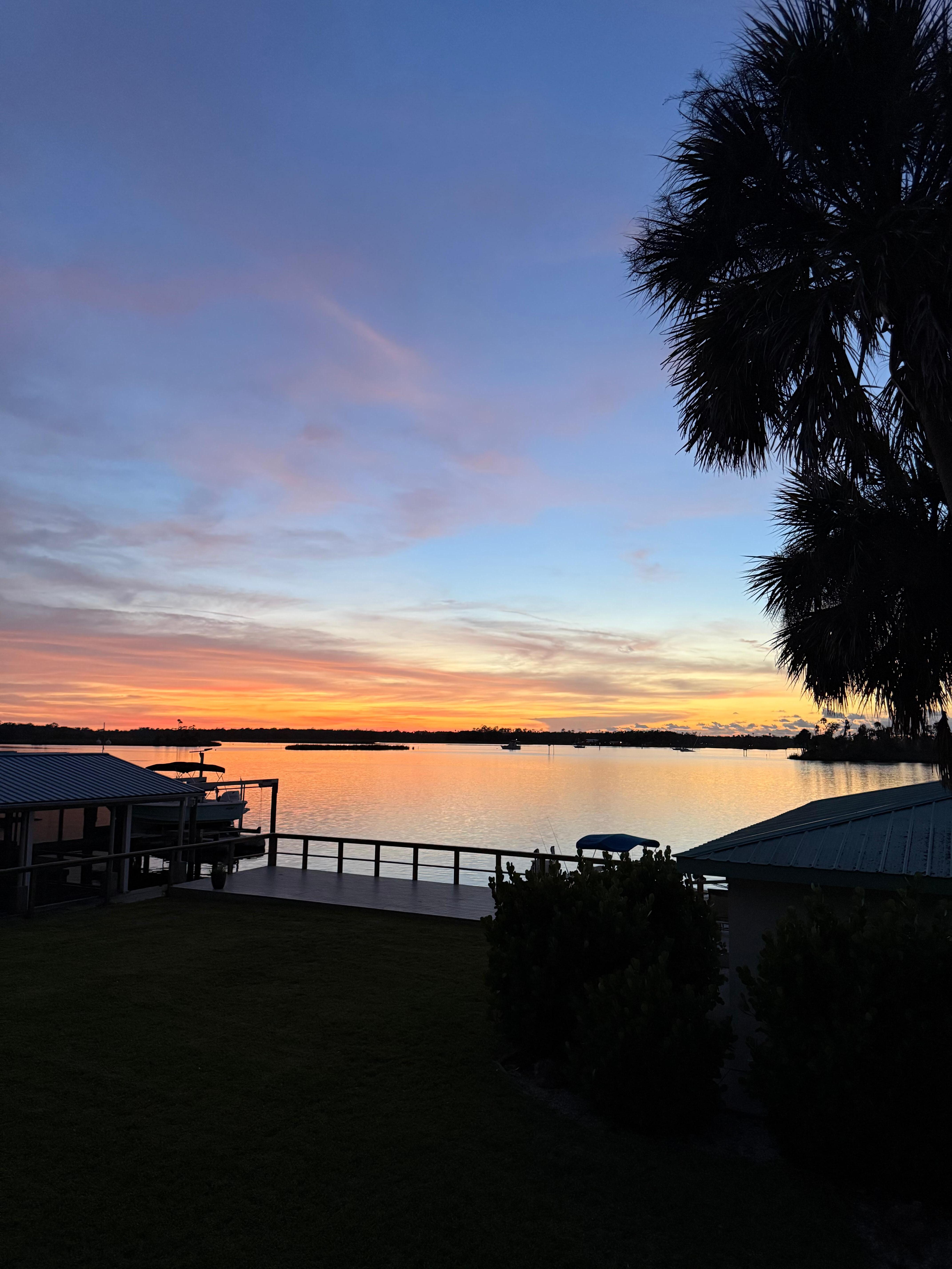 Sunset view from the balcony.