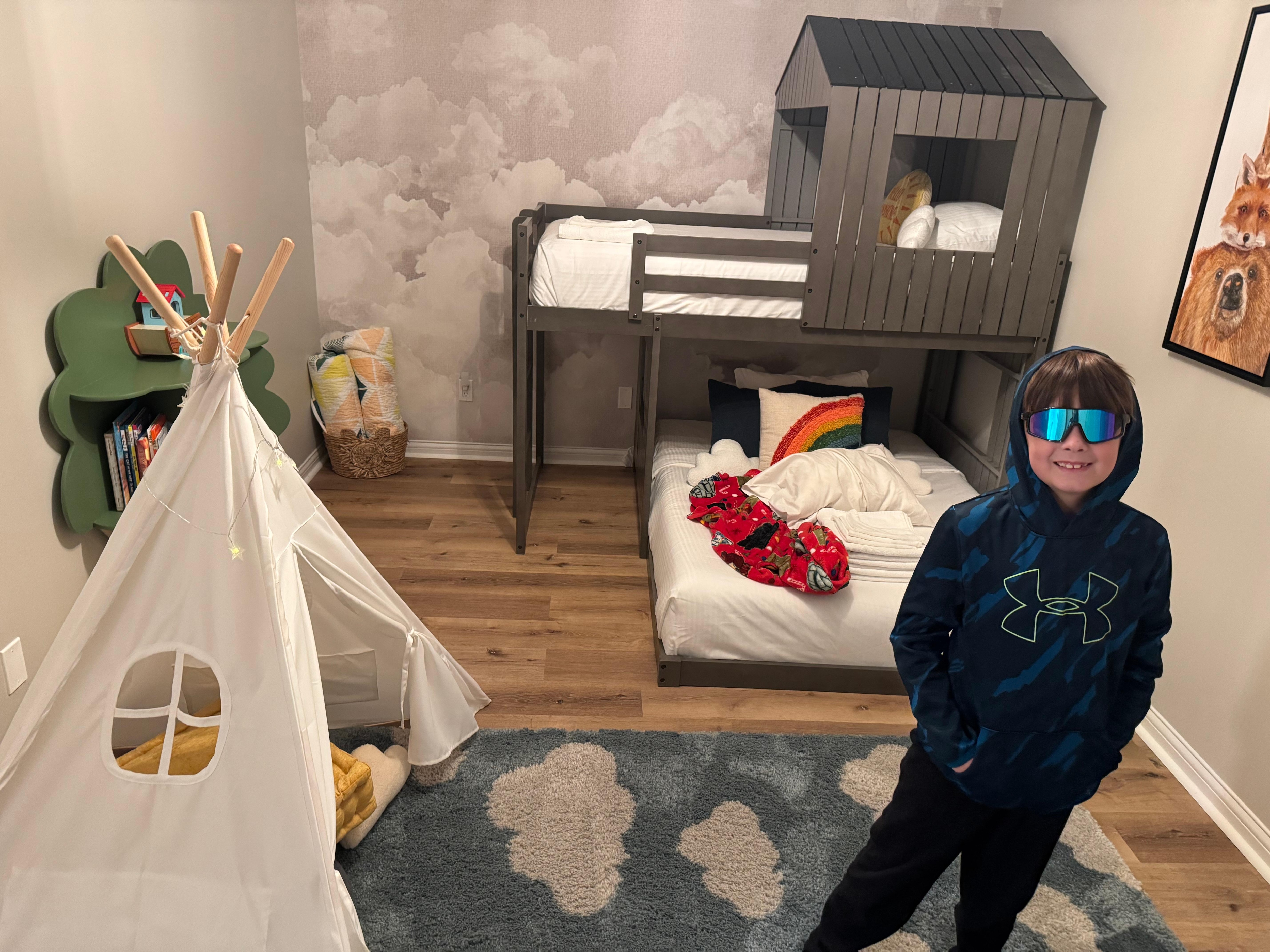 My son loved this awesome kids room! So fun!!