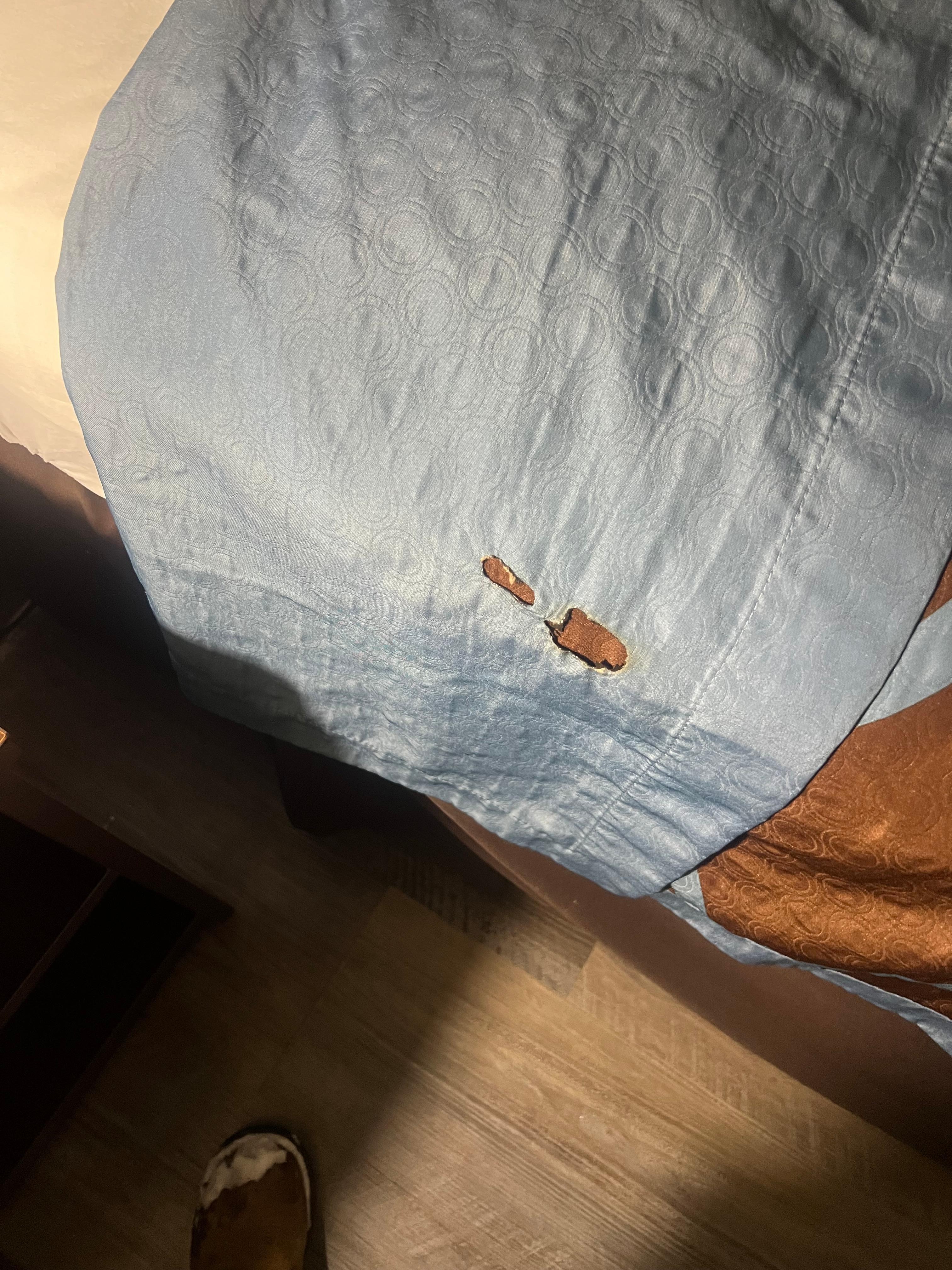 Burn holes in a non smoking room