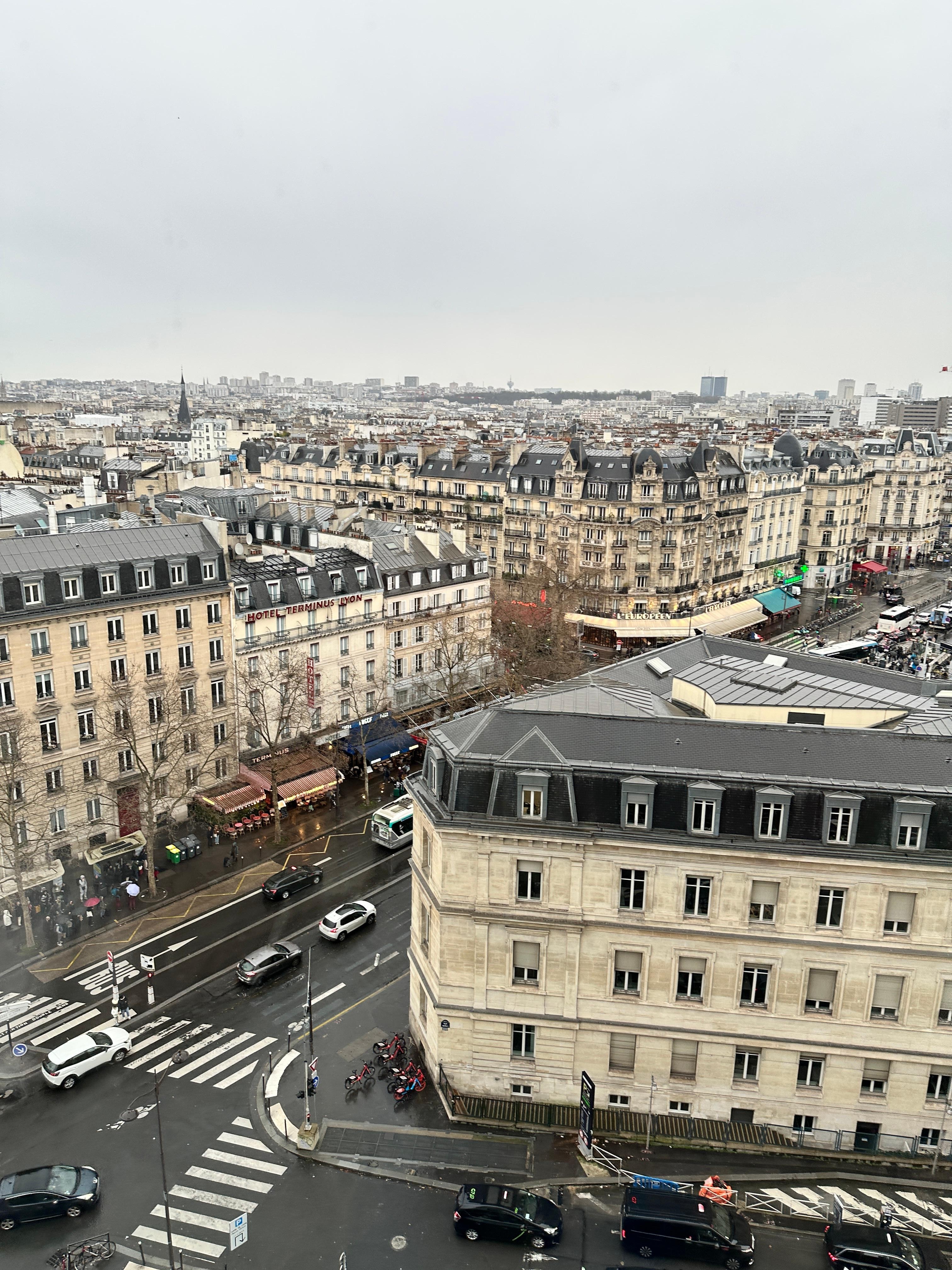 View from 11th floor room window to the left