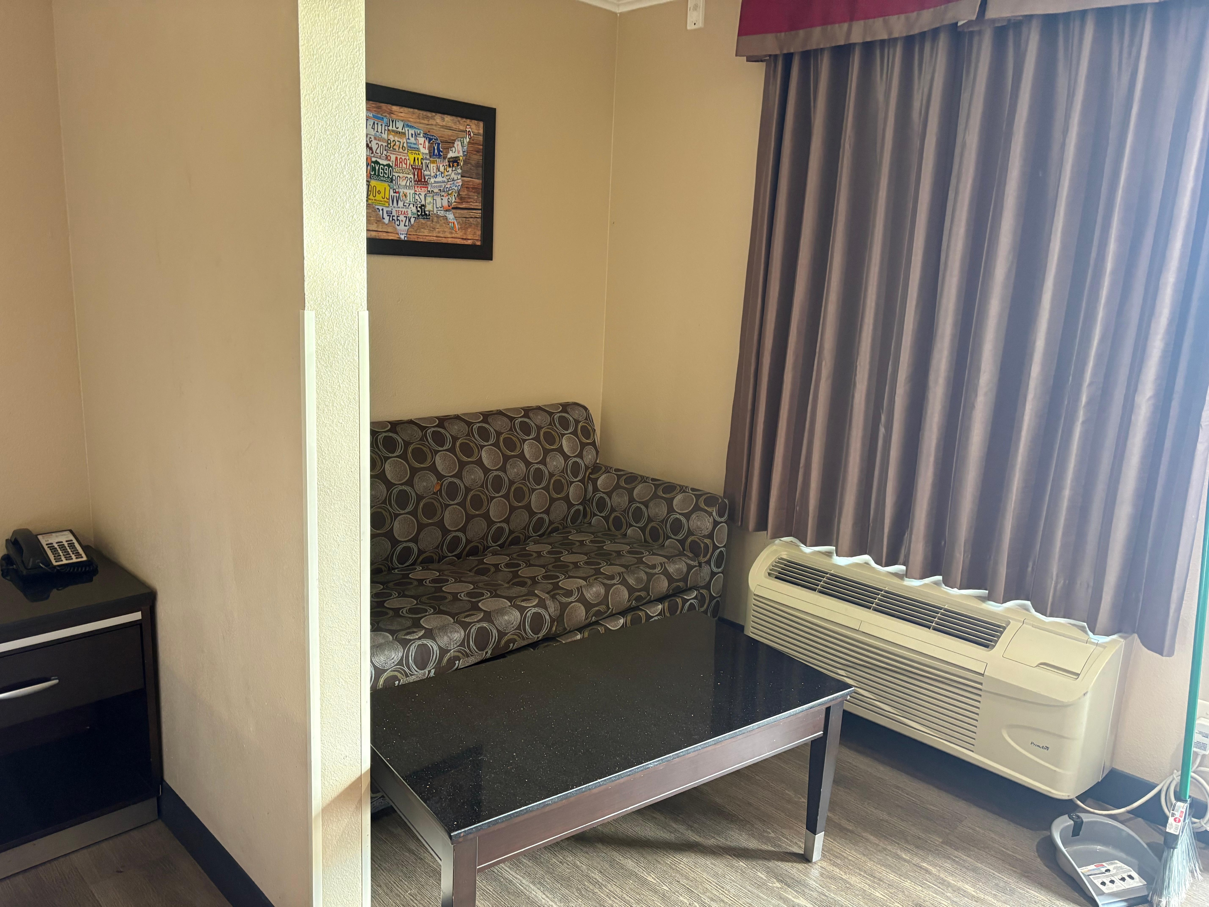 Separate area with sleeper couch 