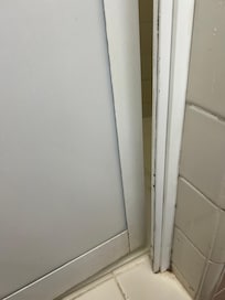 Shower door not closing. The problem is not exactly that is that it opened inside The corner shower