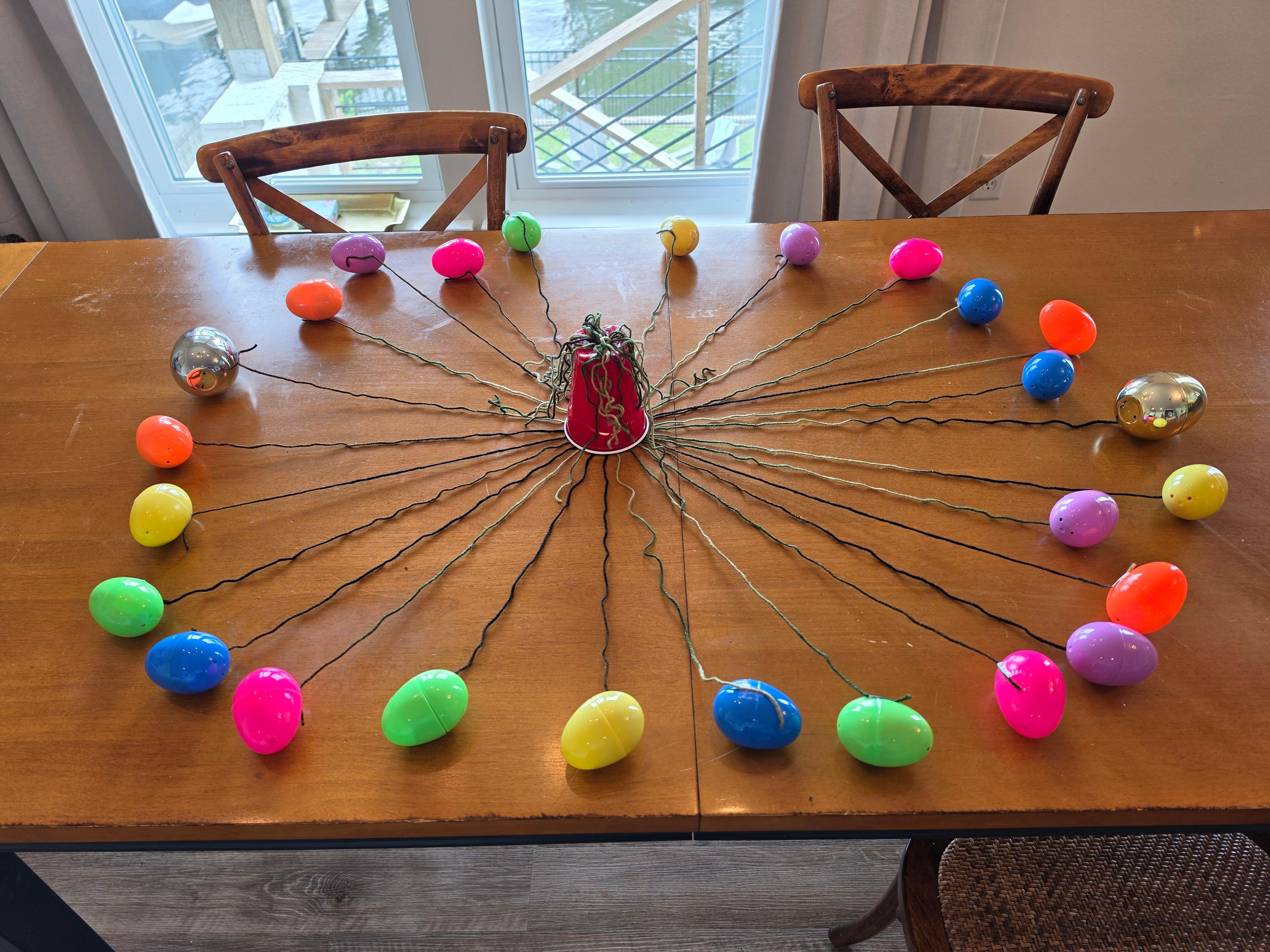 Easter egg string game was a hit!