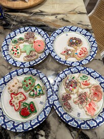 4 of us baked and decorated cookies to give to family