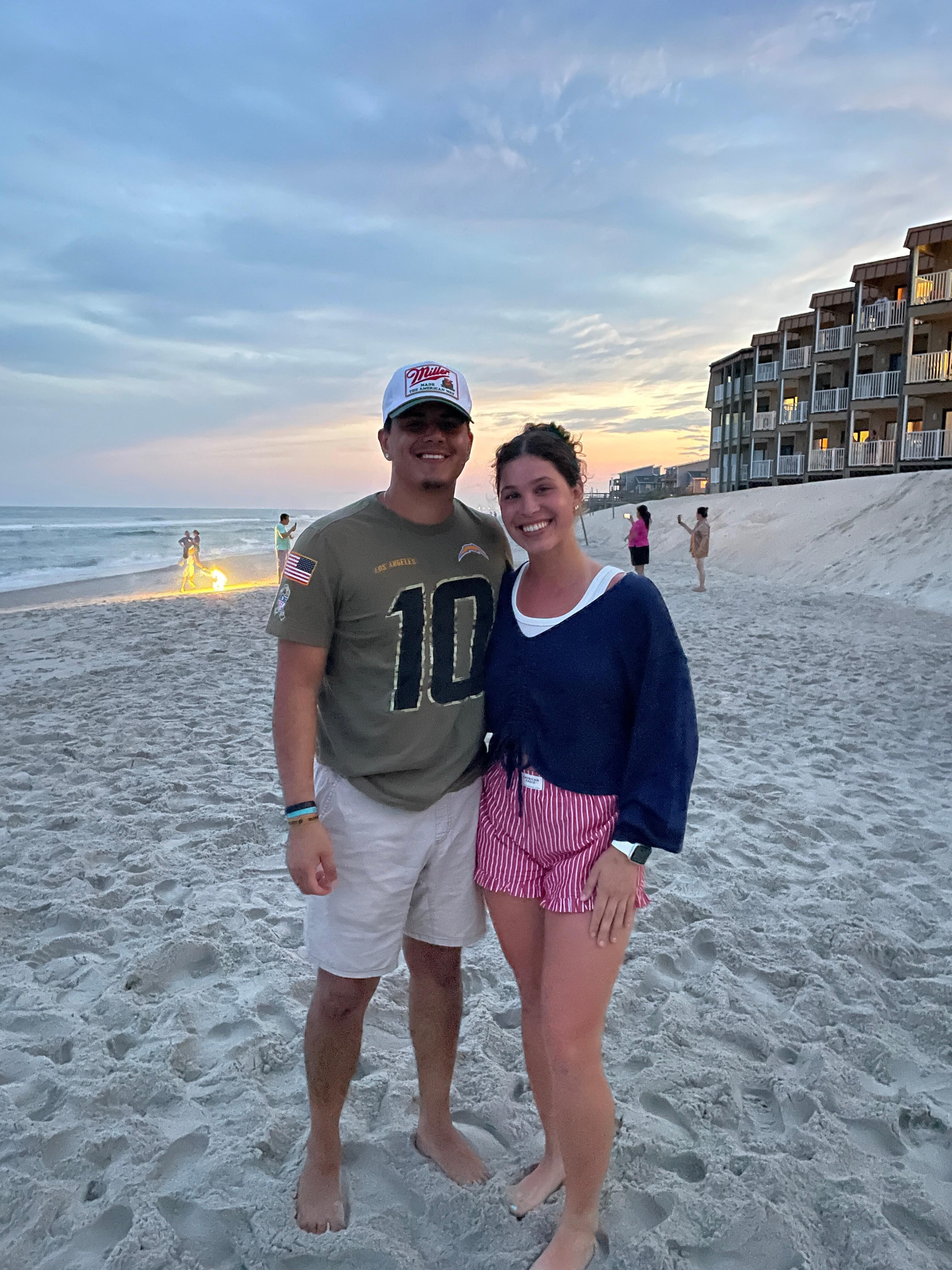 The sweet couple on 4th of July