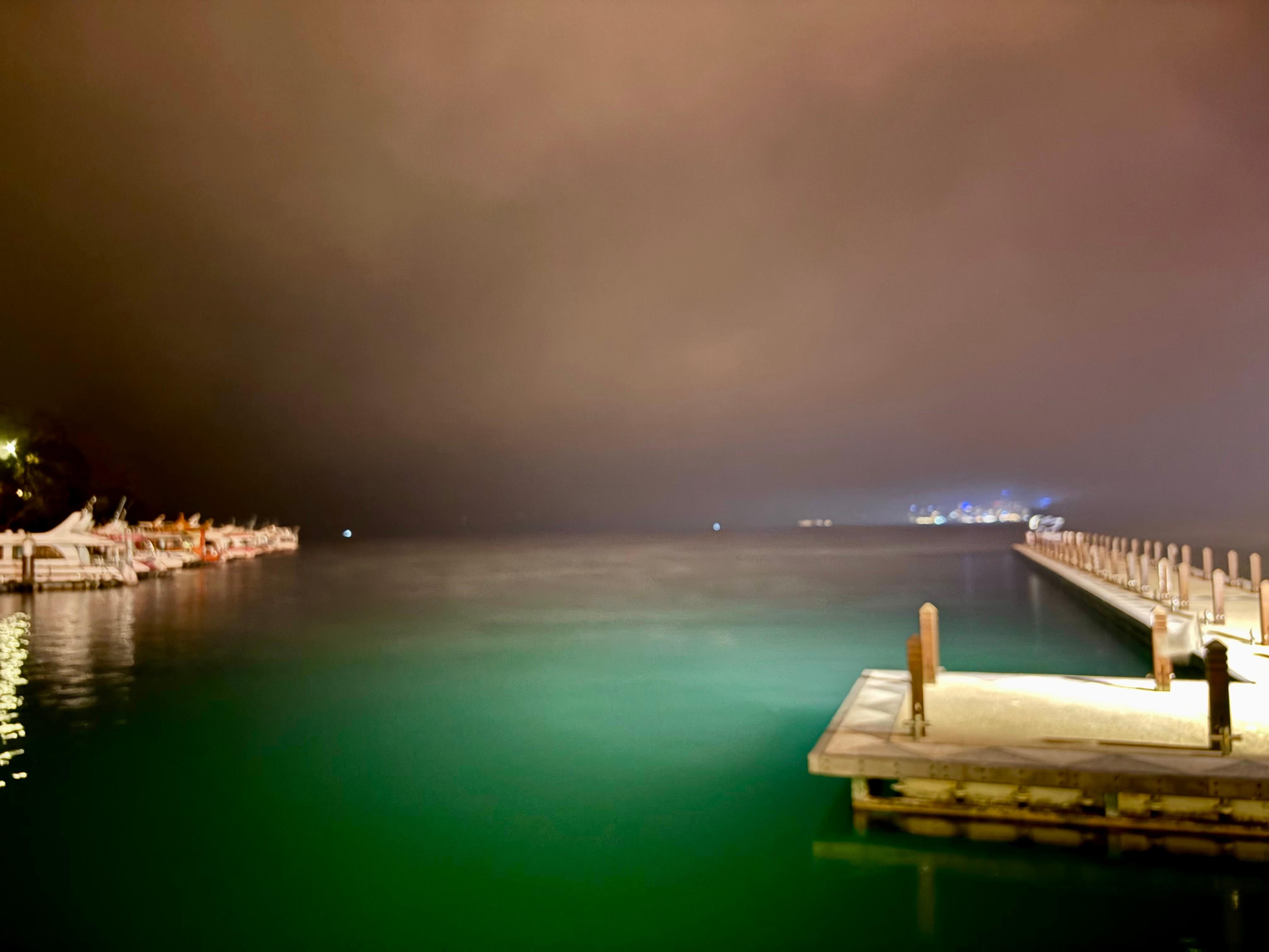 Nearby pier at night