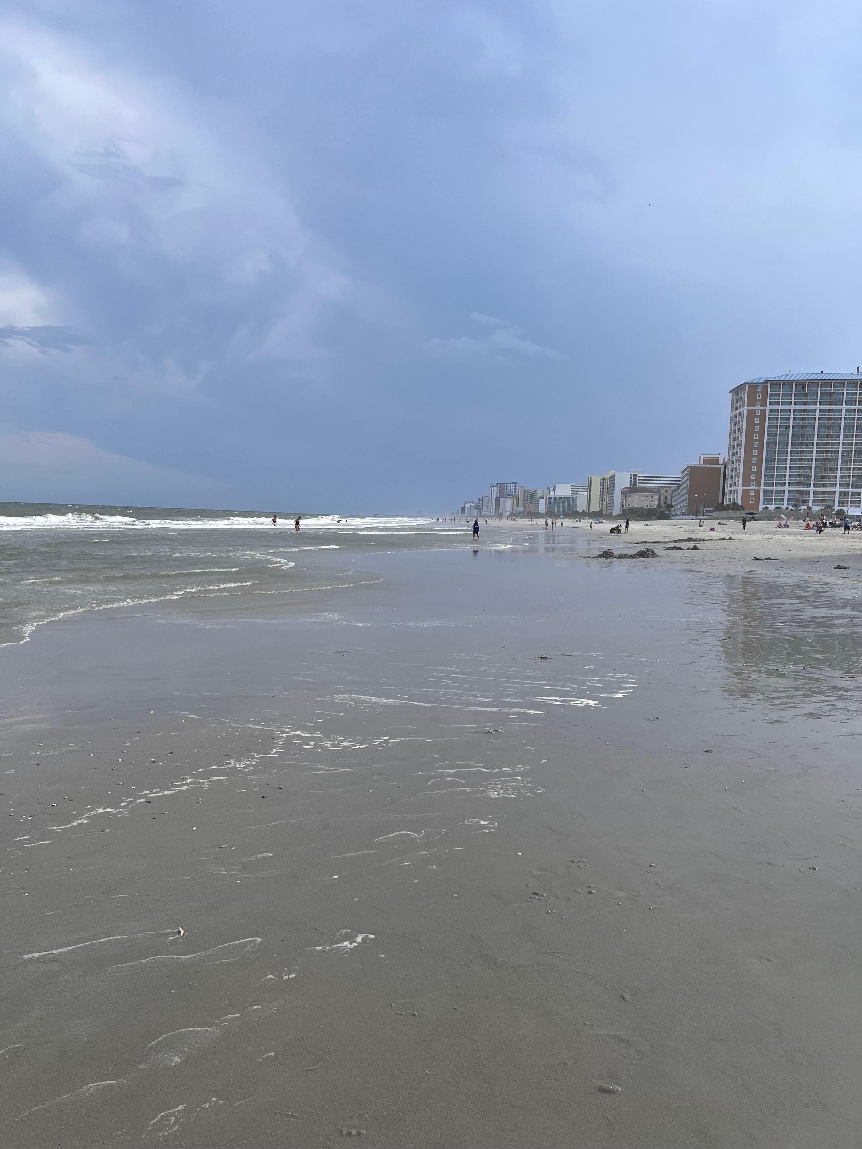 Beach at the building 