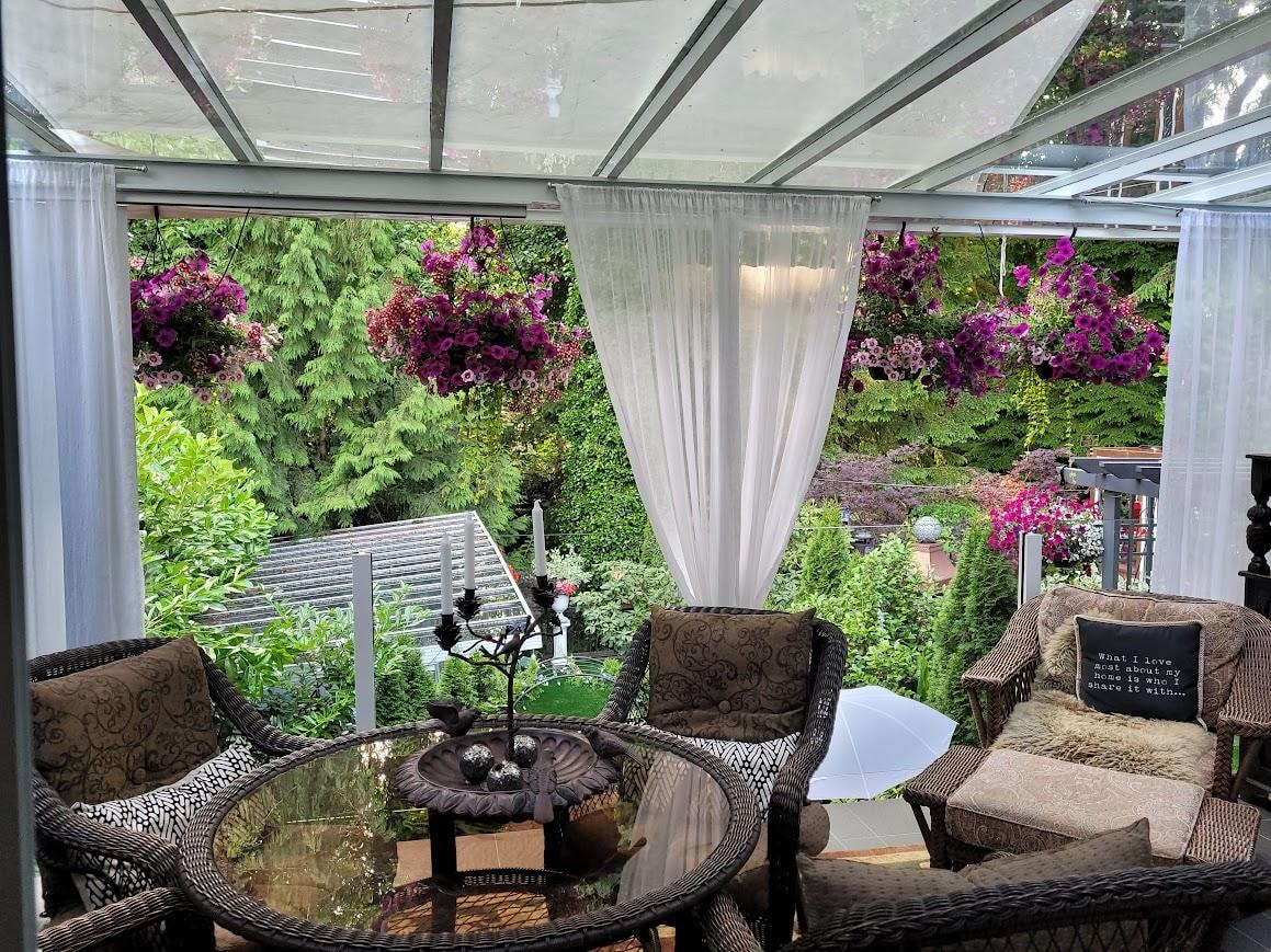 We spent a lot of time on this outdoor patio; at all times of the day and night