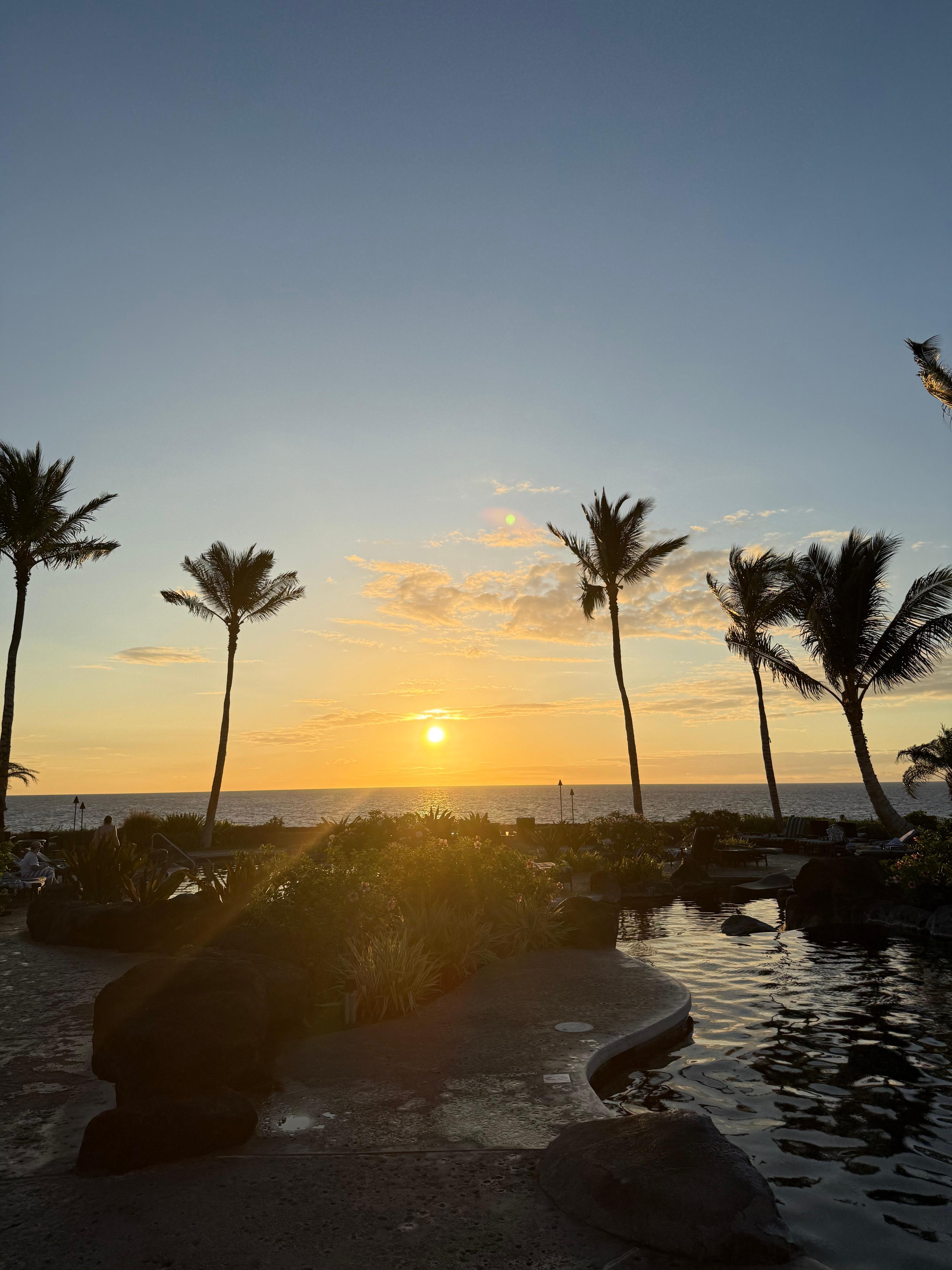 Sunset from the pool