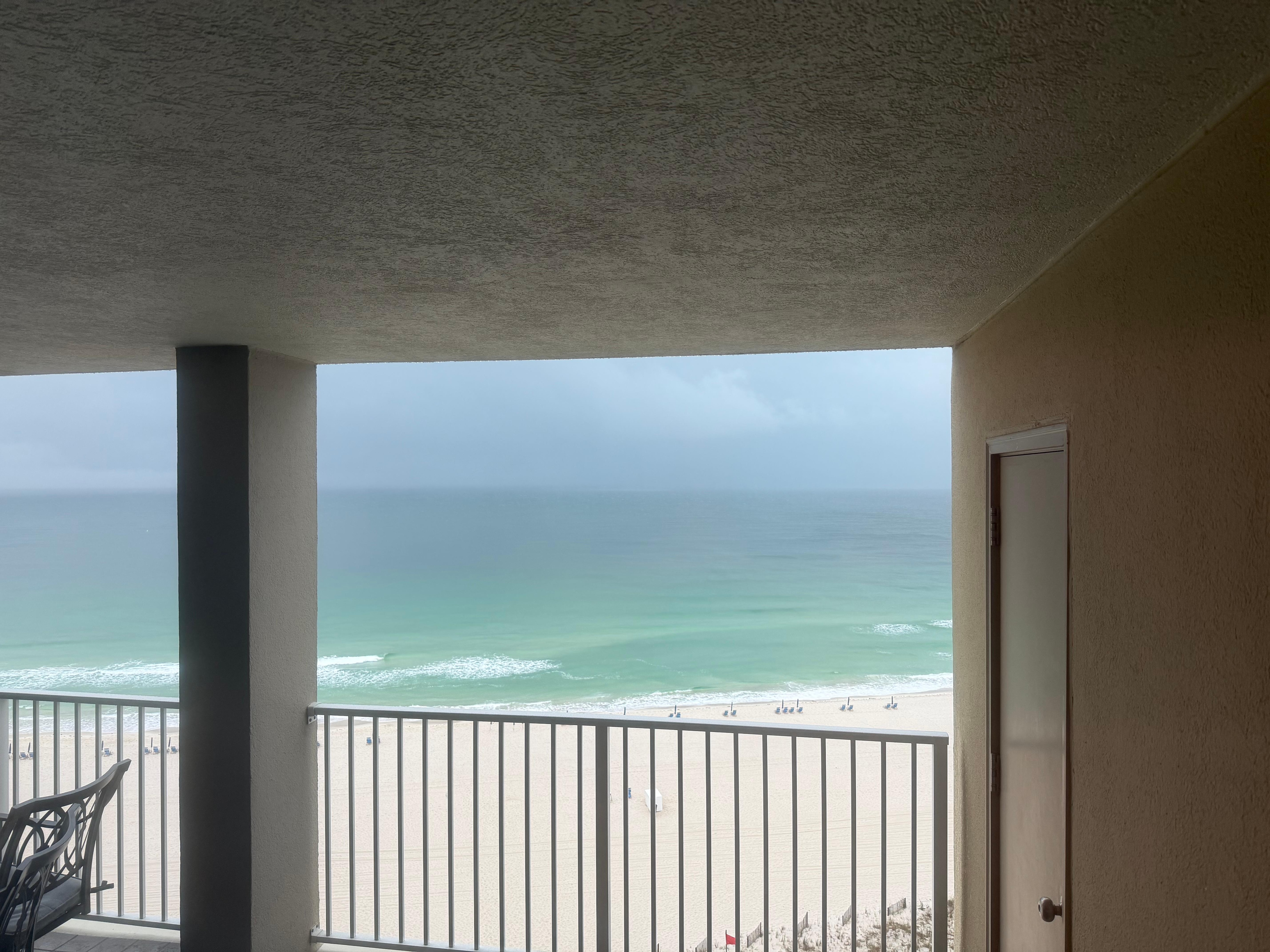 Looking out of the master bedroom