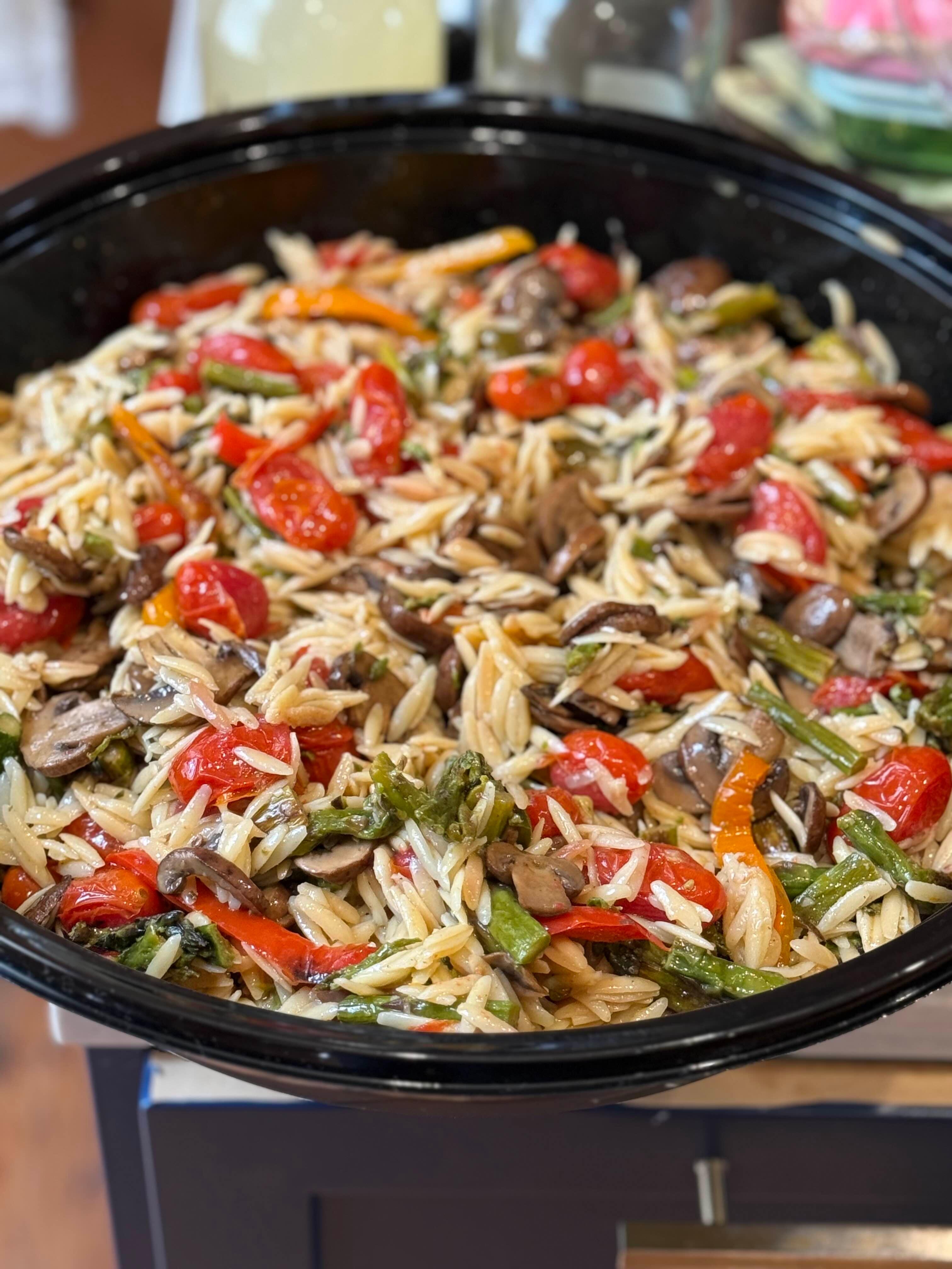 Lemon and vegetable orzo