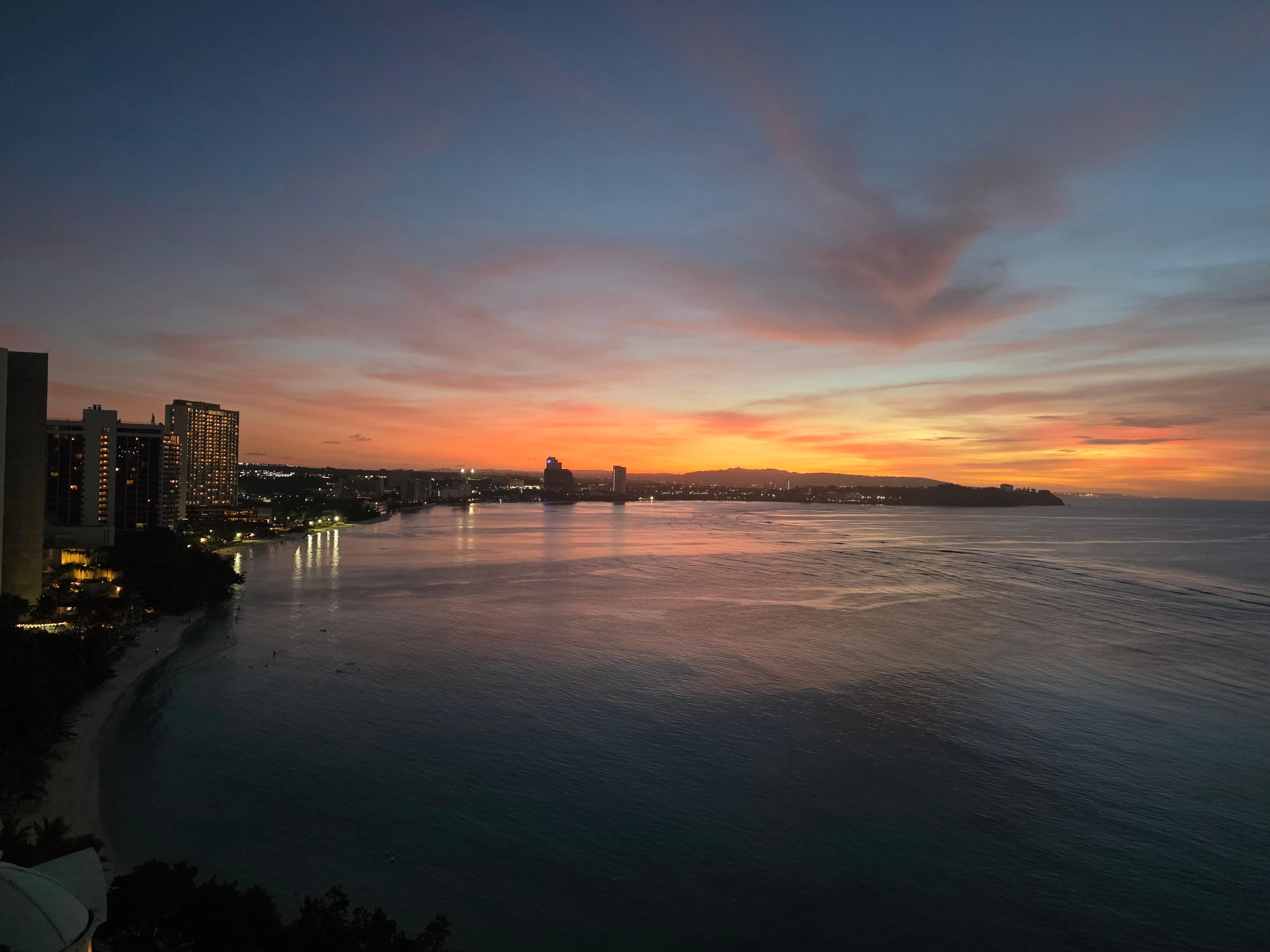 호텔에서본 저녁 노을