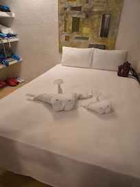 La señora de la limpieza excelente trabajo al cuarto muy limpio todos los días