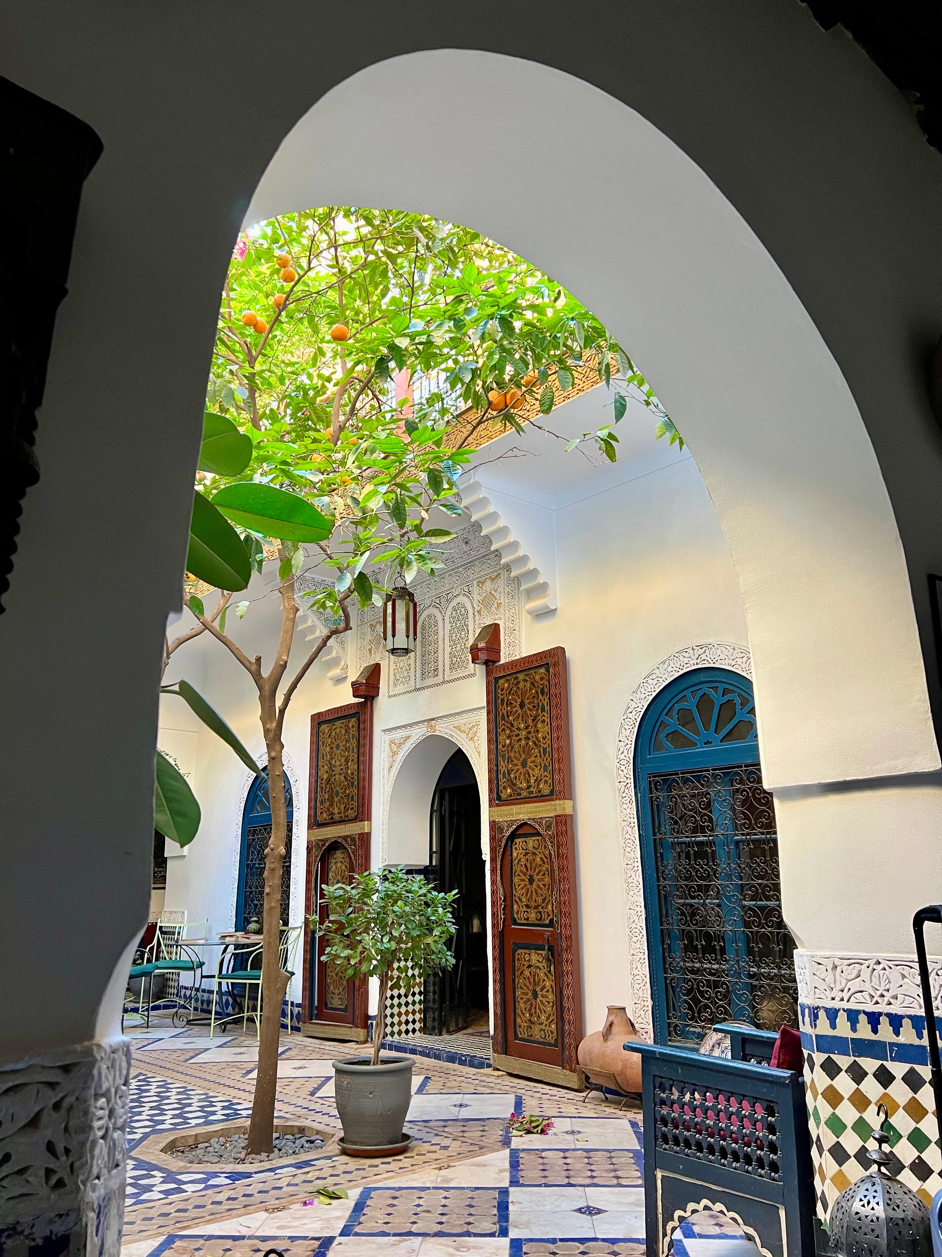 Main patio at the Riad