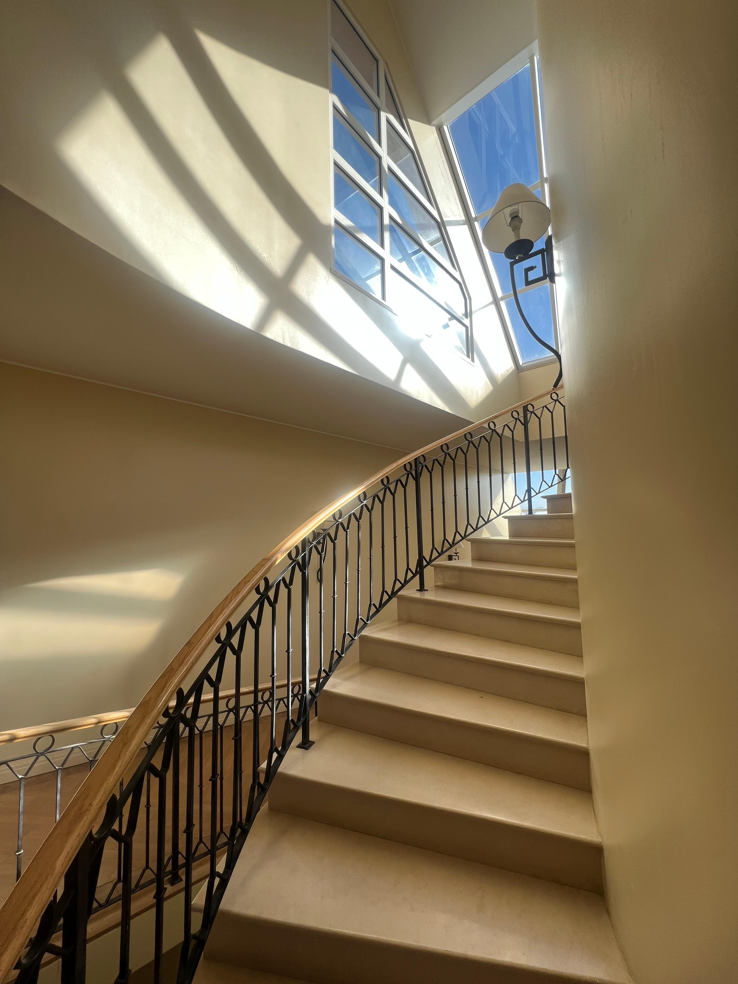 Beautiful spiral interior stair case