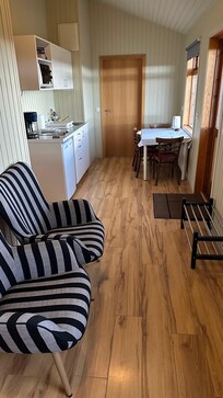 Sunset cottage interior.