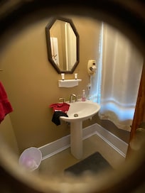 No vanity broken hairdryer