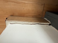 Damaged floor / baseboard
