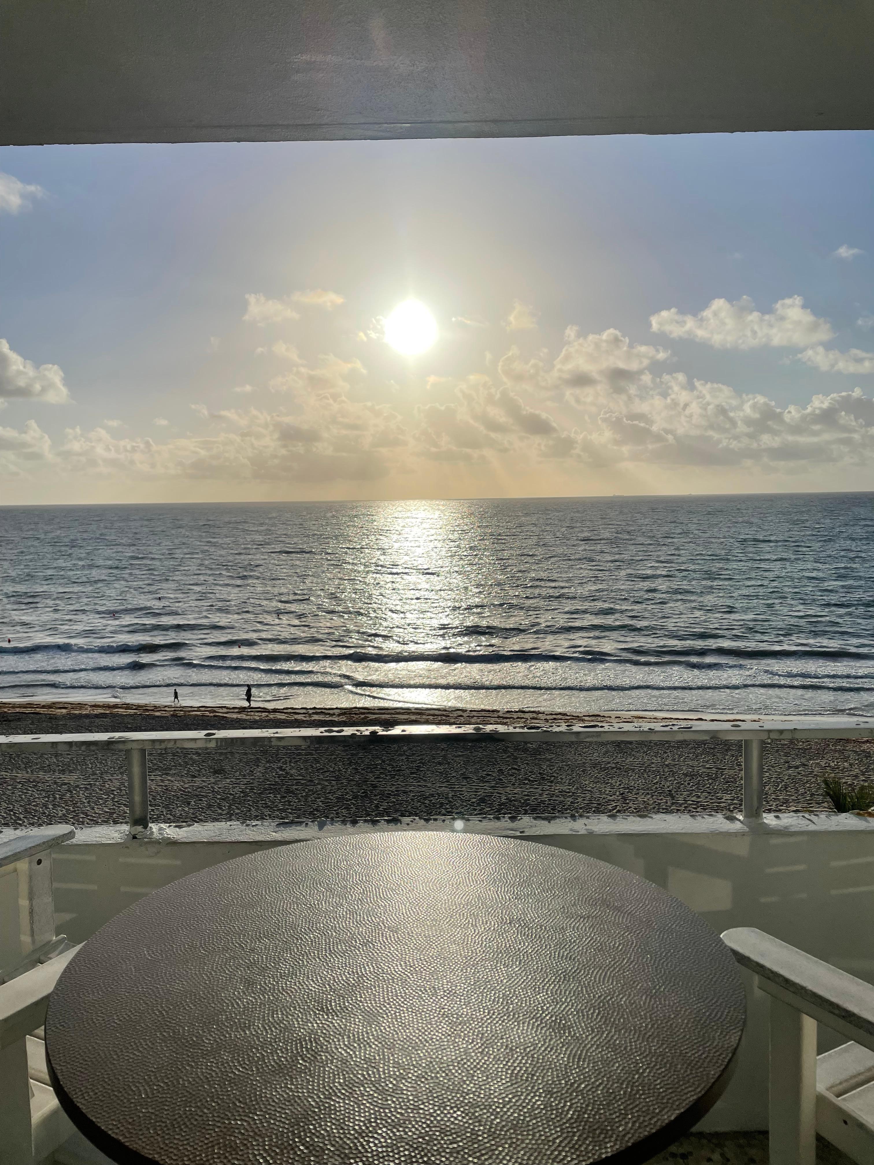 Ocean view from balcony.