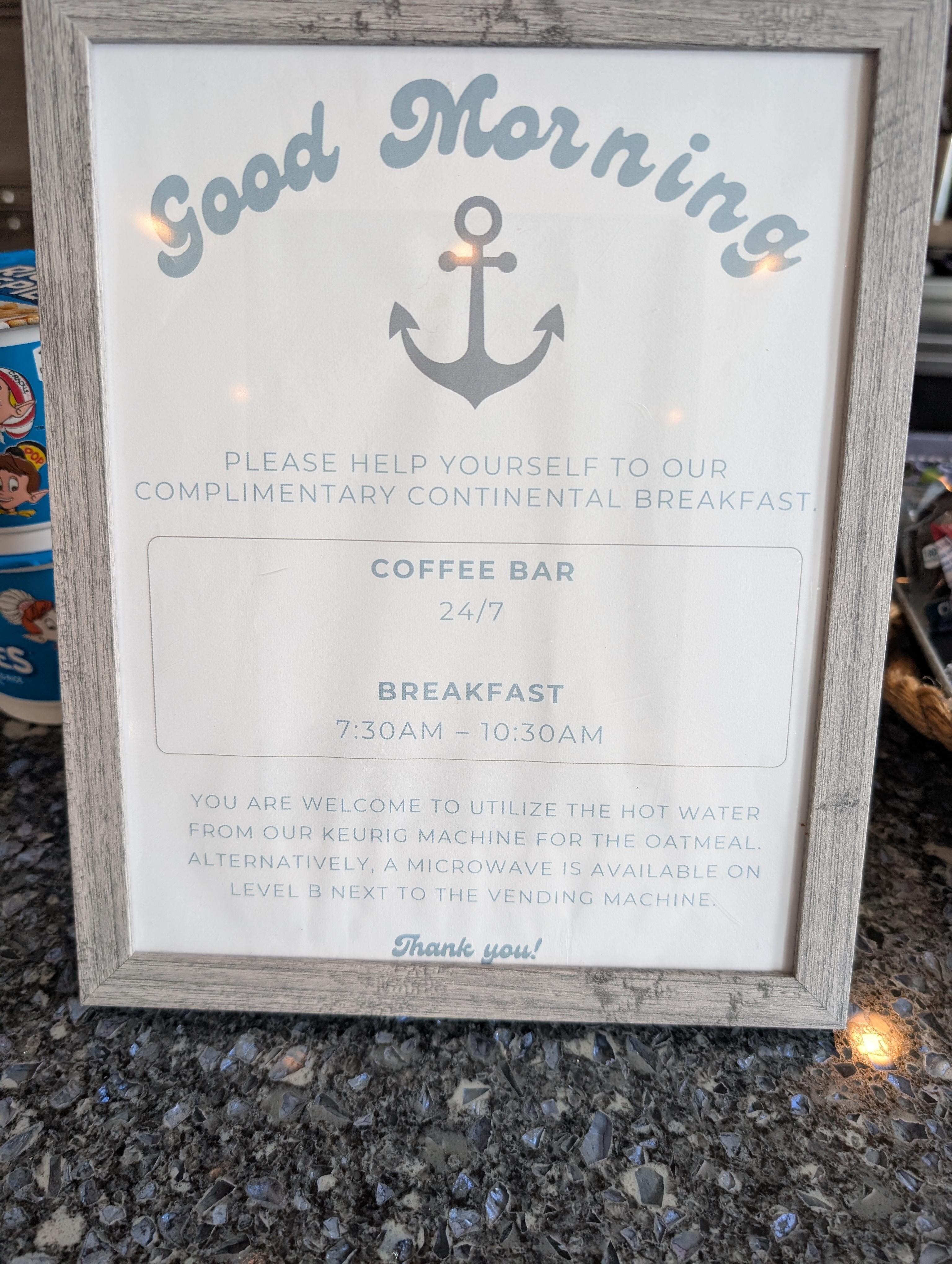 Breakfast sign